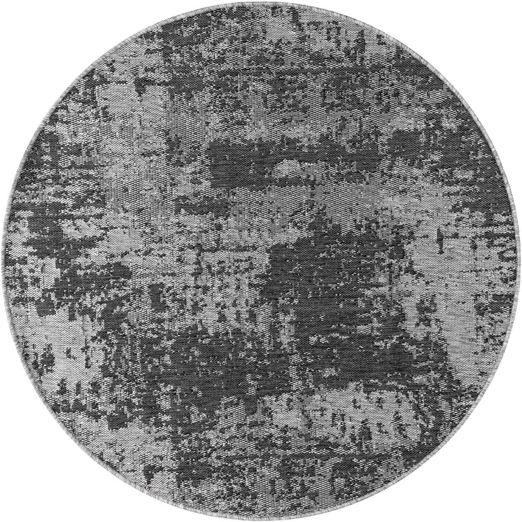 Keen Home Design Terrace Outdoor Round Rug - 8ft Round Washable Indoor/Outdoor Rug for Patio, Kitchen, Balcony, Beach, Garden, Deck and Porch, Size: 7'7" Round