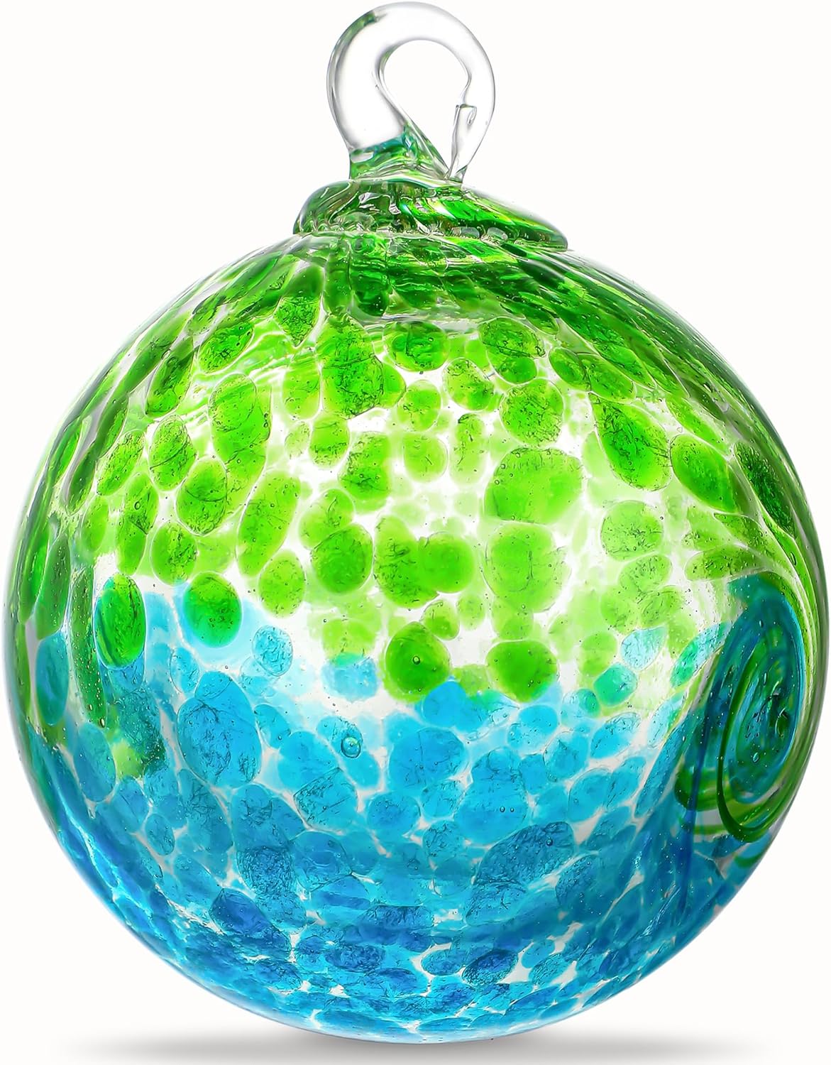 4 Inch Hand Blown Glass Gazing Balls Green Glass Christmas Ball Ornaments Garden Patio Home Decor
