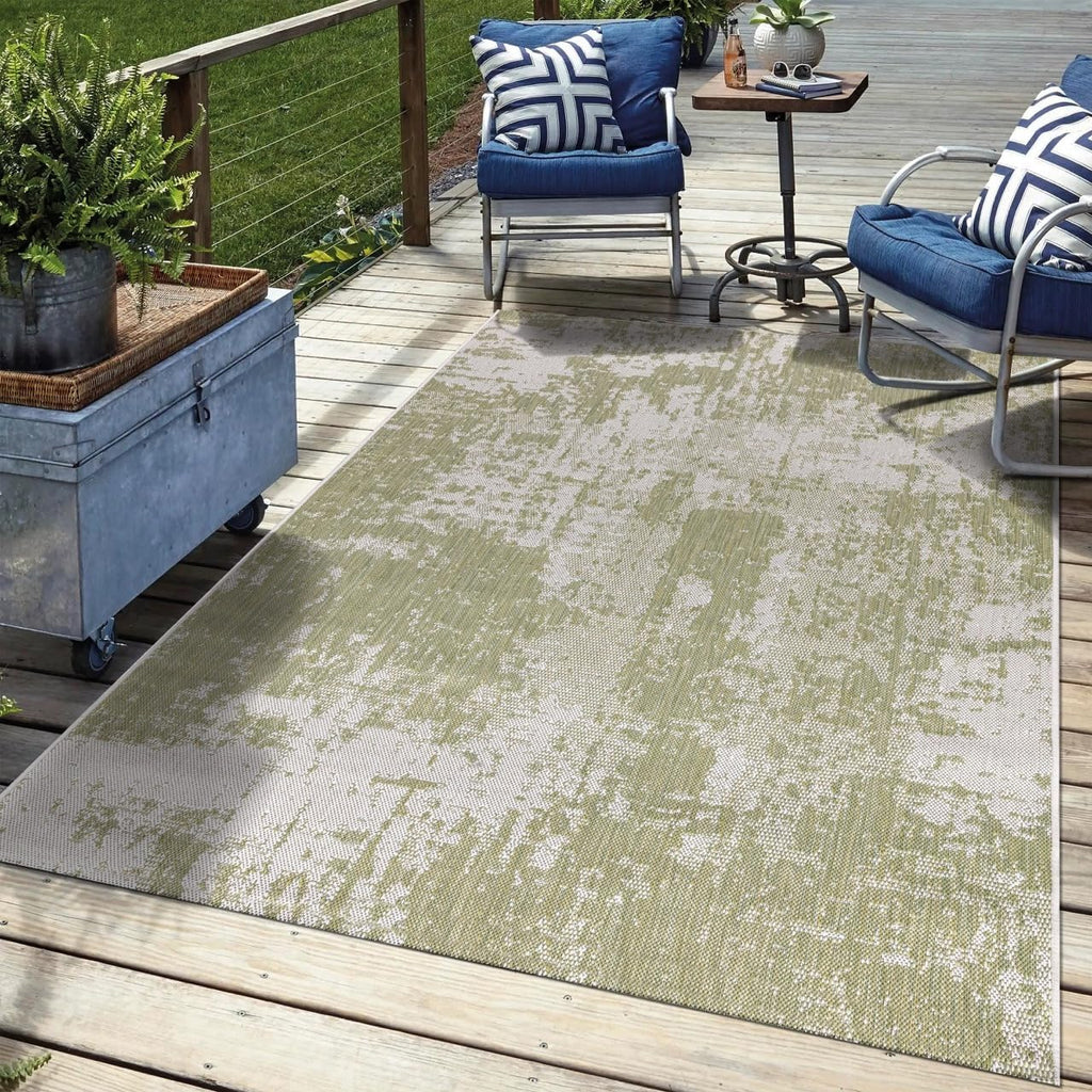 Keen Home Design Terrace Outdoor Throw Rug - 3x5 Washable Indoor/Outdoor Rug for Patio, Kitchen, Balcony, Beach, Garden, Deck and Porch, Size: 3'x5'