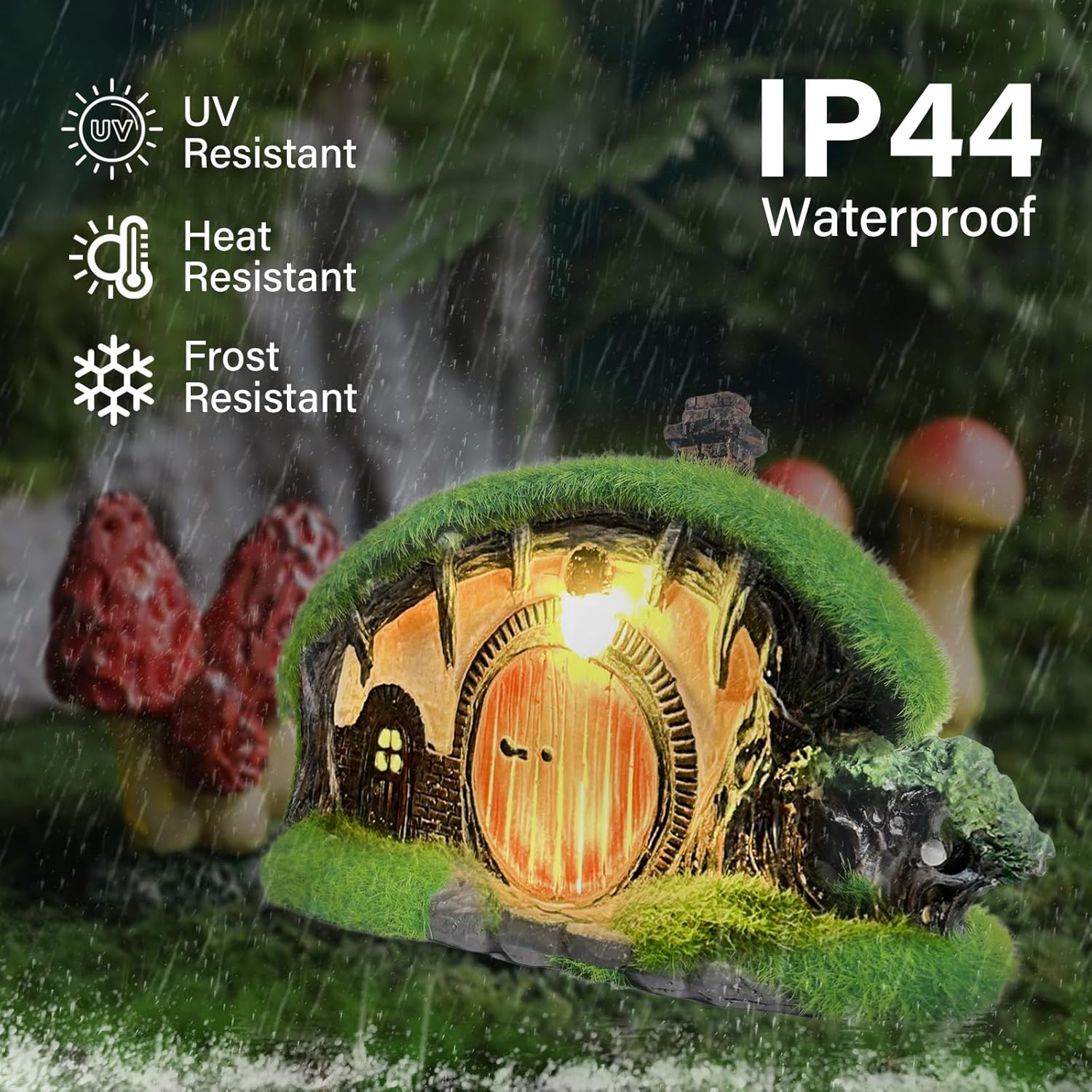 Solar Outdoor Garden Figurine Light, Solar-Powered Statue Lights for Garden & Yard Decoration, Cottage-Themed Outdoor Sculptures for Home & Landscape Accent