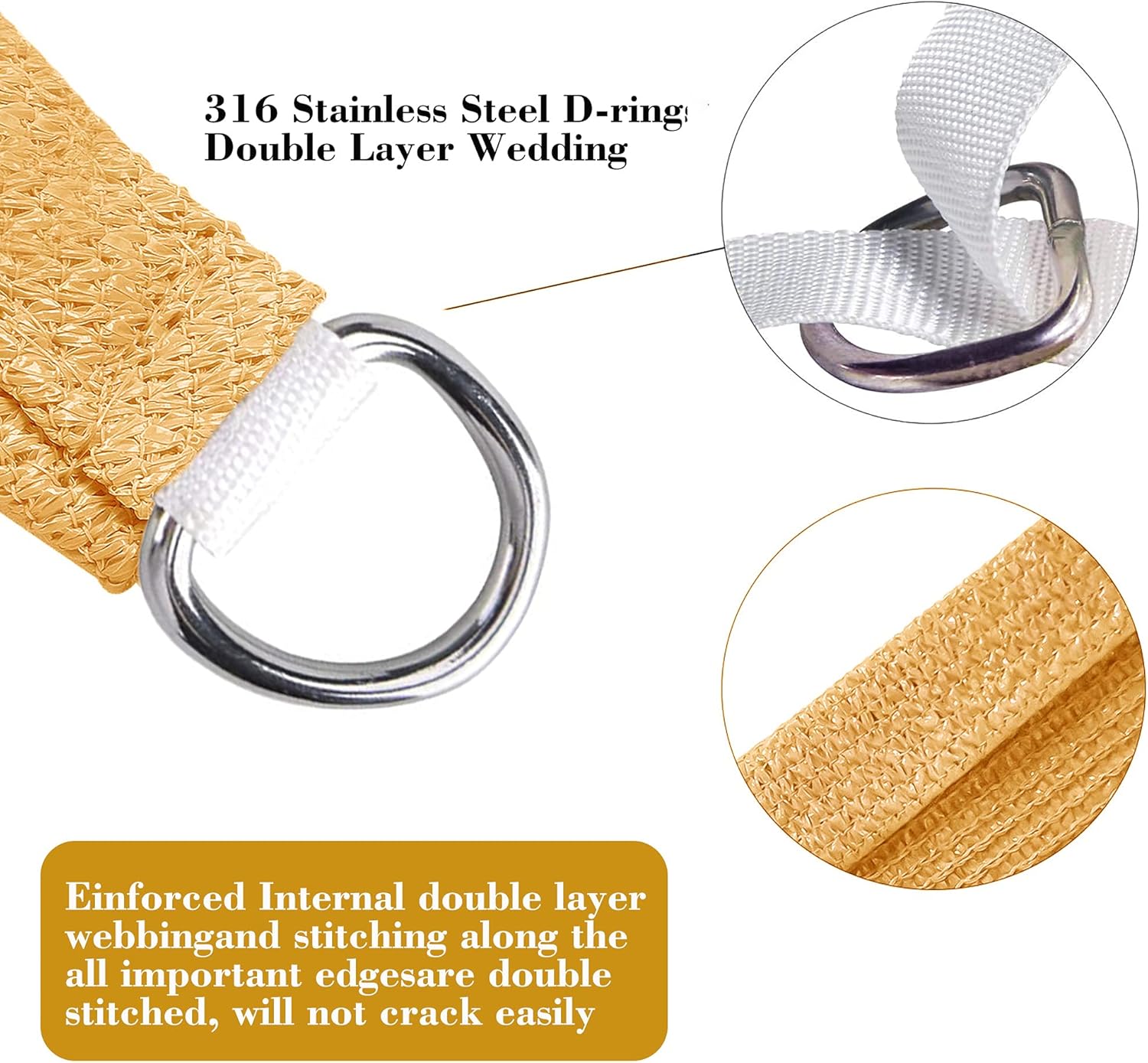 11' x 11' Sand Beige Square Sun Shade Sail SSP1212 Canopy Durable Fabric UV Block Awning,We Make Custom Orders