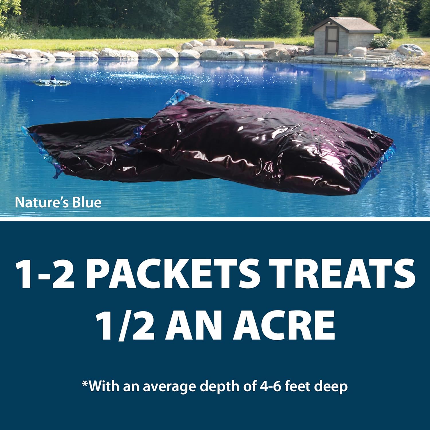 Airmax Black DyeMond Pond Dye Packets Natural Water Colorant for Ponds, Beneficial UV Blocking Color Concentrate, Maintain Clean & Clear Water, Fish, Bird & Animal Safe, 16 Packet