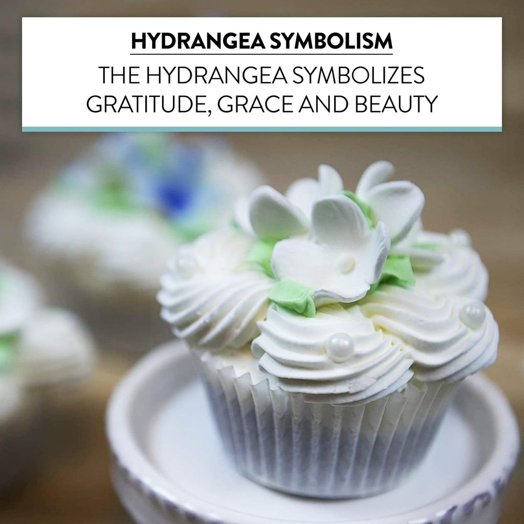 Global Sugar Art Hydrangea Blossom Edible Sugar Cake Flowers, Unwired, White, 144 Count by Chef Alan Tetreault