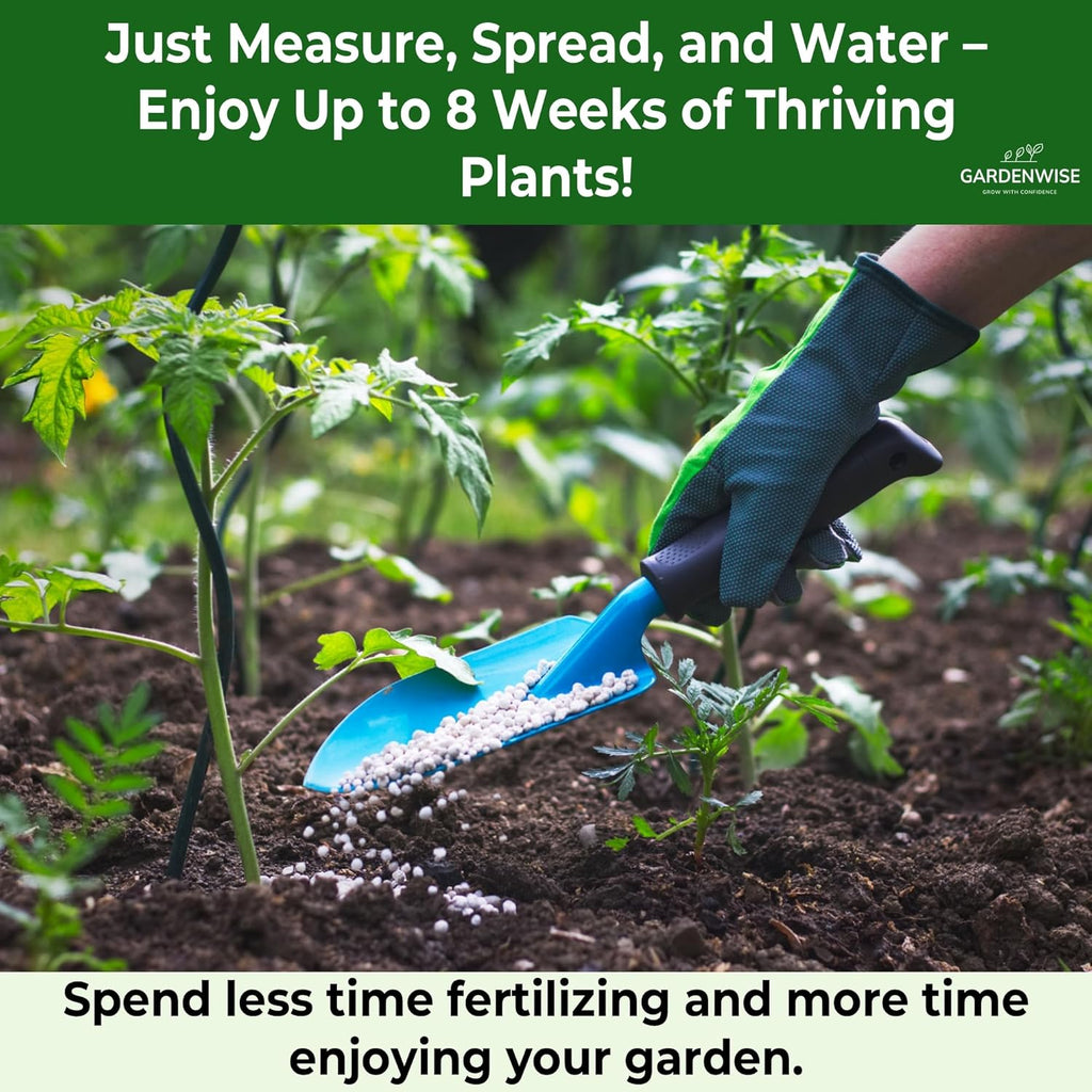 13-13-13 Slow Release Granular Fertilizer – All Purpose Plant Food 13 13 13 for Outdoor Grass, Vegetables, Roses, Flowers, Shrubs, Trees. Lawns, Gardens, Potted Plants (5 quarts)