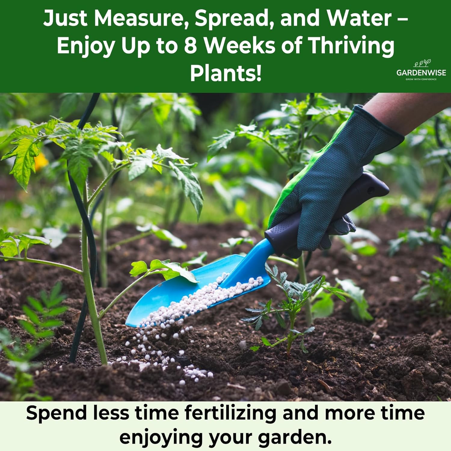 13-13-13 Slow Release Granular Fertilizer – All Purpose Plant Food 13 13 13 for Outdoor Grass, Vegetables, Roses, Flowers, Shrubs, Trees. Lawns, Gardens, Potted Plants (4 quarts)