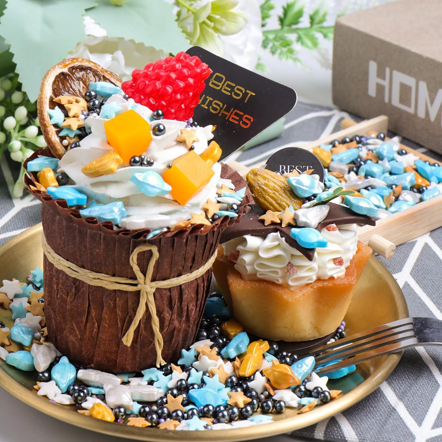 Space themed Sprinkles for Cake Decorating, Rocket, Planet, Star & Pearl Sugar Mix for Baking Cupcakes, Cookies, Donuts & Ice Cream, Birthday Party Supllies