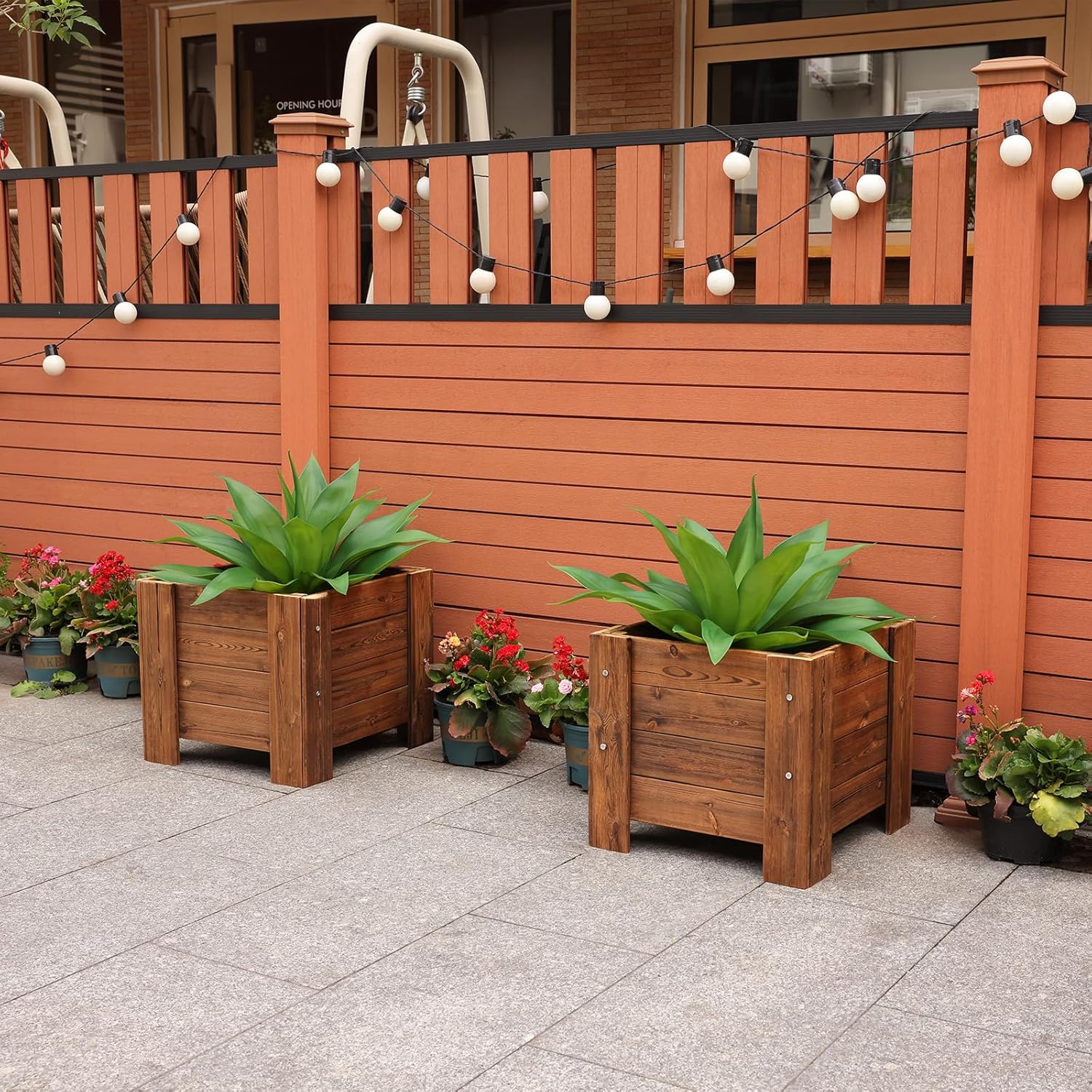 Artificial Plants Outdoor,UV-Resistant Fake Agave Succulent Plant 23 Inch Medium Size Faux Succulents Stems for Indoor Realistic & Natural Home Decor Plants for Office Housewarming