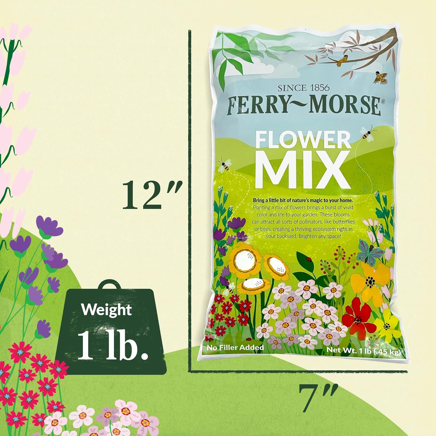 Ferry-Morse Blue Mix Bulk Wildflower Seeds, 1lb