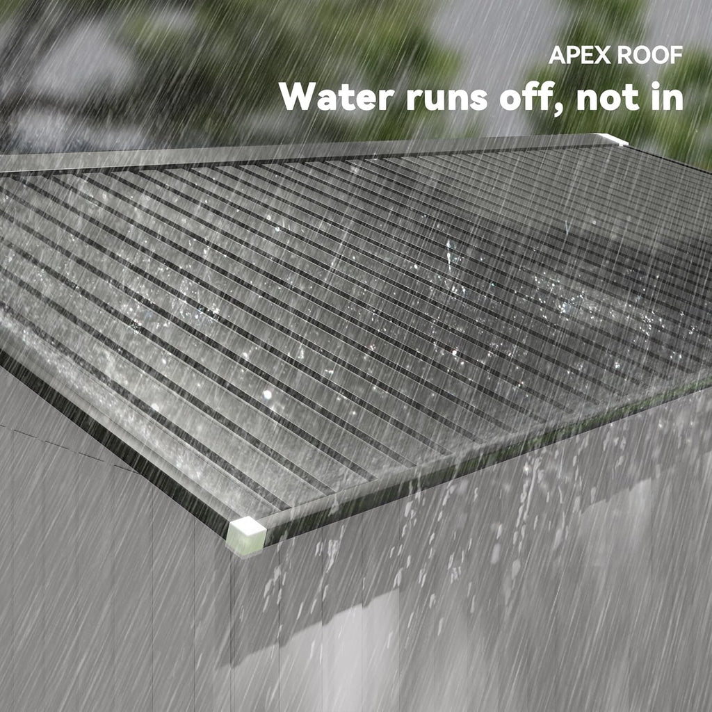 Outsunny 11' x 13' Outdoor Storage Shed, Garden Tool Metal Shed with Foundation Kit, Double Lockable Door, Air Vents and Sloping Roof, for Backyard, Patio, Lawn, White