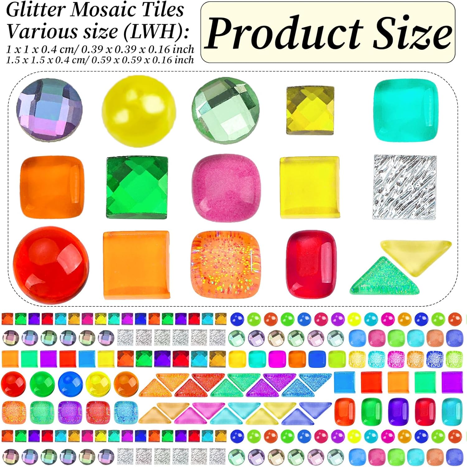 2400 Pcs Colorful Irregular Crystal Mosaic Tiles, 4.4lb Tiny Mosaic Tile DIY Hobbies Children Handmade Crystal Craft for Craft Bathroom Kitchen Home Decoration DIY Art Projects