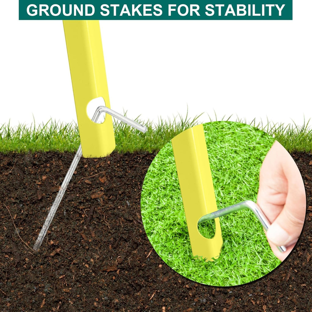 8FT Windmill for Yard Garden Decoration with Weather Vanes，Heavy Duty Outdoor Wind Mills, Large Metal Outdoor Windmill,Weather Resistant,Yellow