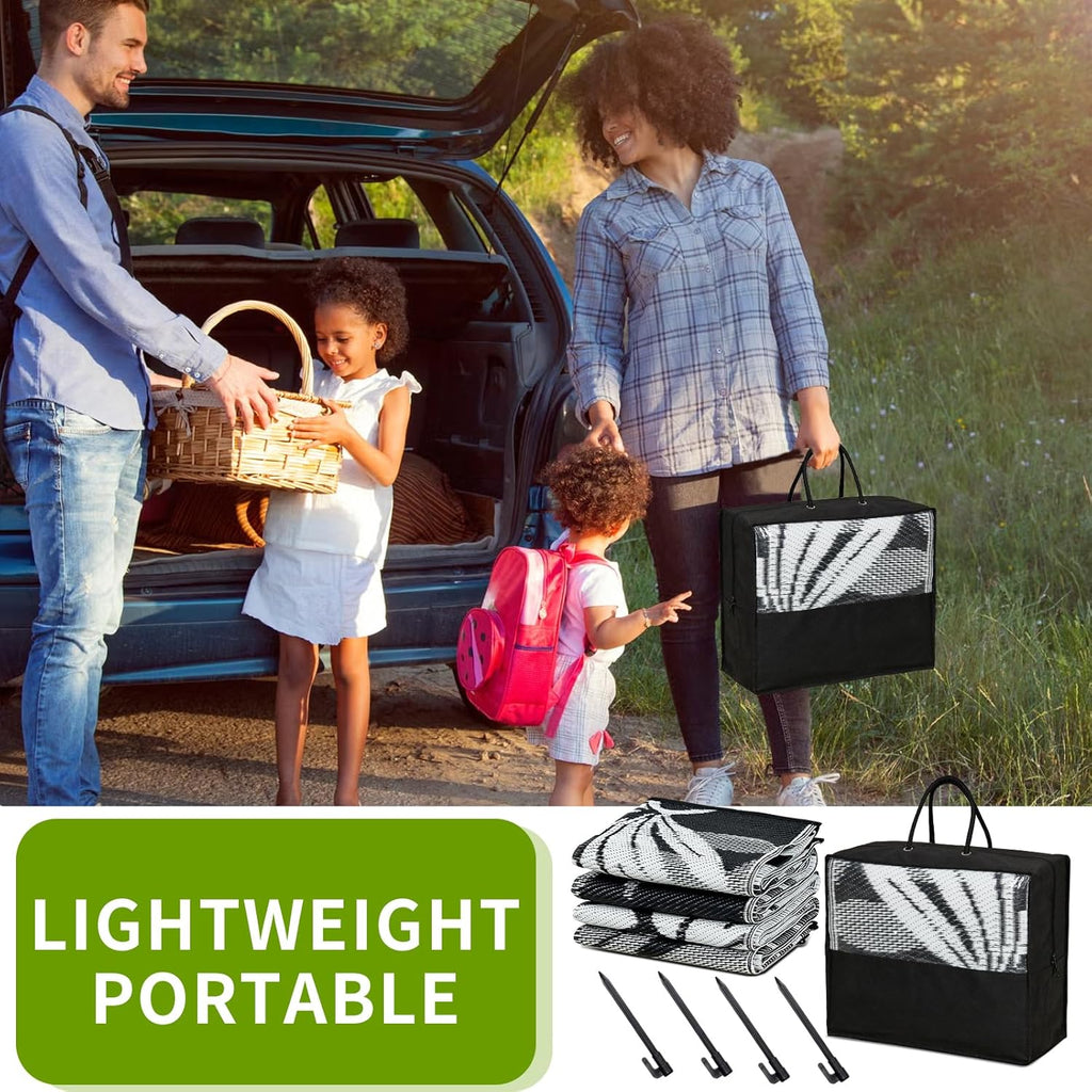 Outdoor Rug 9x12 ft Waterproof, Reversible Outdoor Plastic Straw Rug for Patios Clearance, Outdoor Area Rug Carpet RV Mat for Camping Backyard Deck Porch