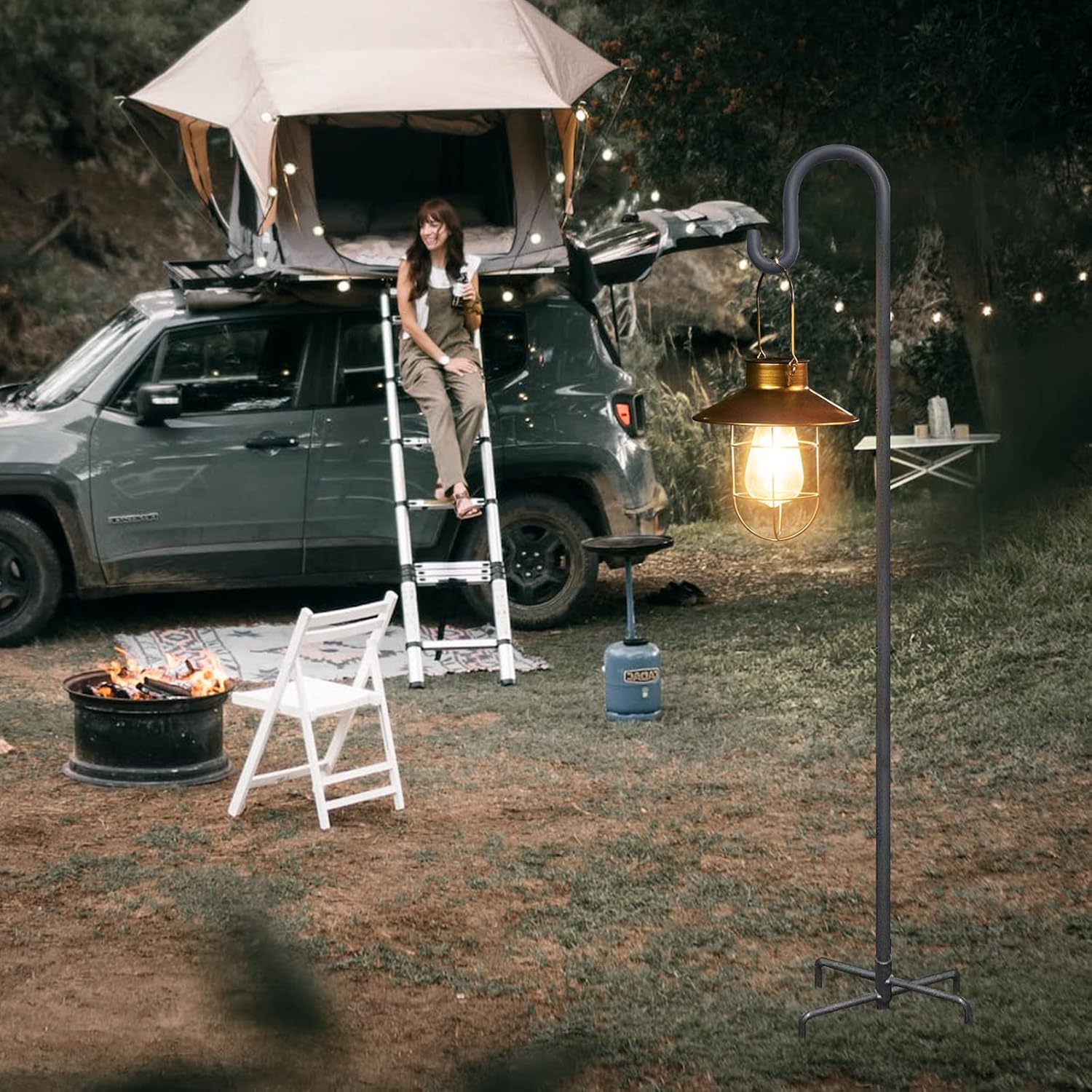 Shepherd Hooks 79 Inch Adjustable for Bird Feeder Lantern Plant Hook Garden Stake Plant Stand Hanger for Outdoor Flower Basket, Bird Feeder Hanger Weddings Decor