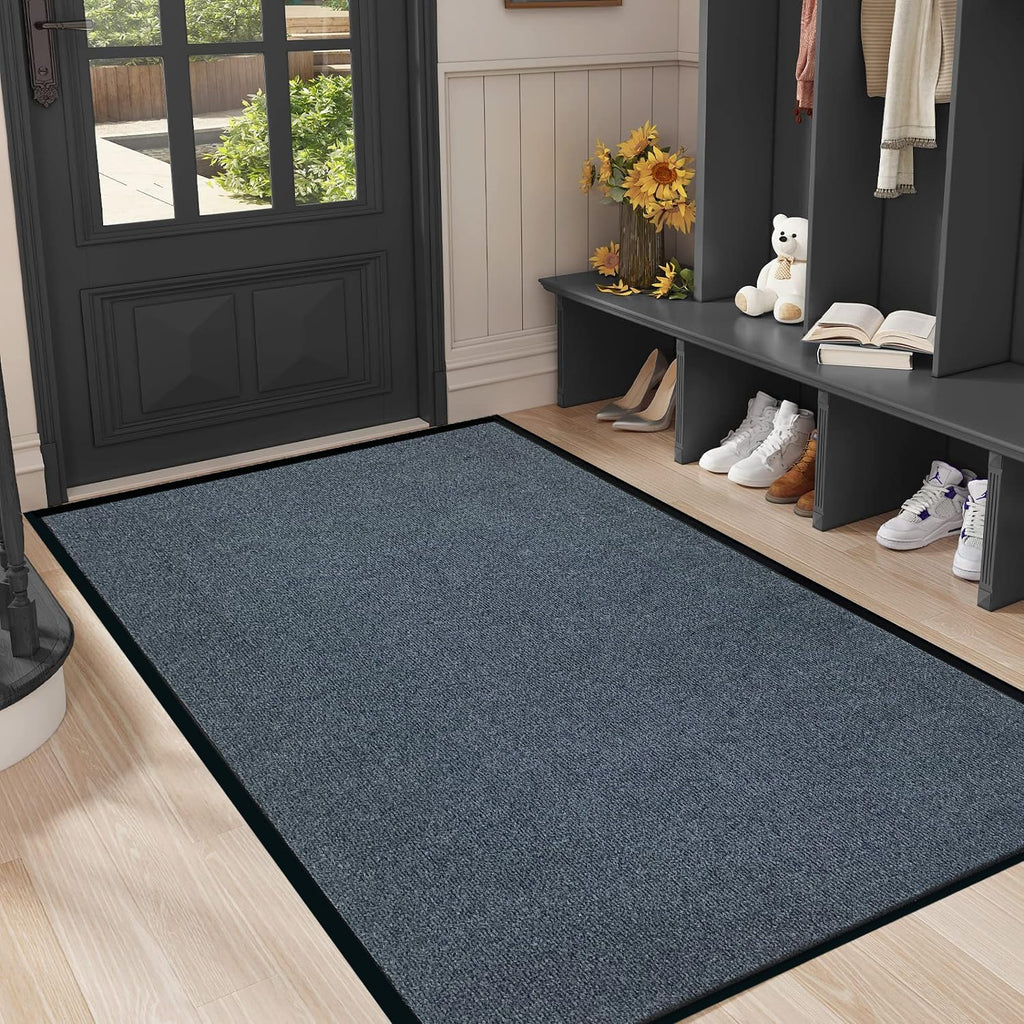 Heavy Duty Doormat, 3'x10' Indoor Outdoor Entry Rug, Commercial Entrance Mat with Rubber Border, Durable Welcome Mat, Rubber Backing Non Slip Doormat for Entryway, Large Garage Floor Mat
