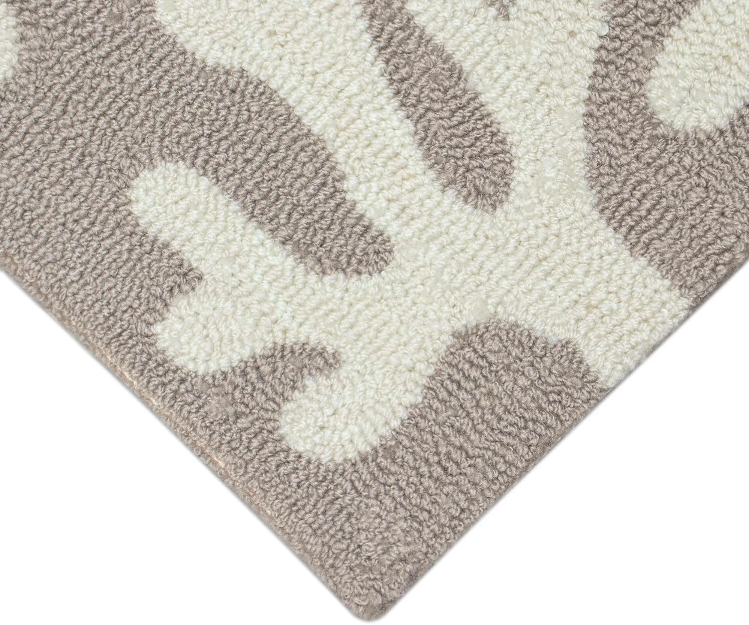 Liora Manne CAPRI Indoor/Outdoor Handmade Synthetic Blend Durable Area Rug - Traditional Border Coastal Beach Accent (Coral Border Silver) (2' x 3')