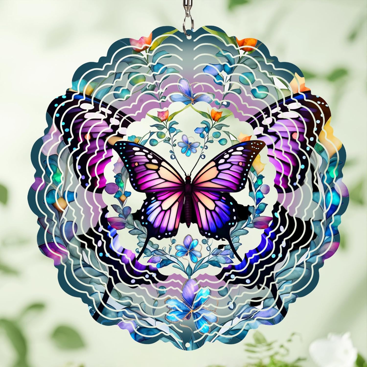 Butterfly Wind Spinners Outdoor - 12 inch from Daughter, Birthday Gifts for Women, Butterflies Outdoor Hanging Wind Sculptures, Garden Decor for Outside, Patio, Yard, Lawn, Balcony