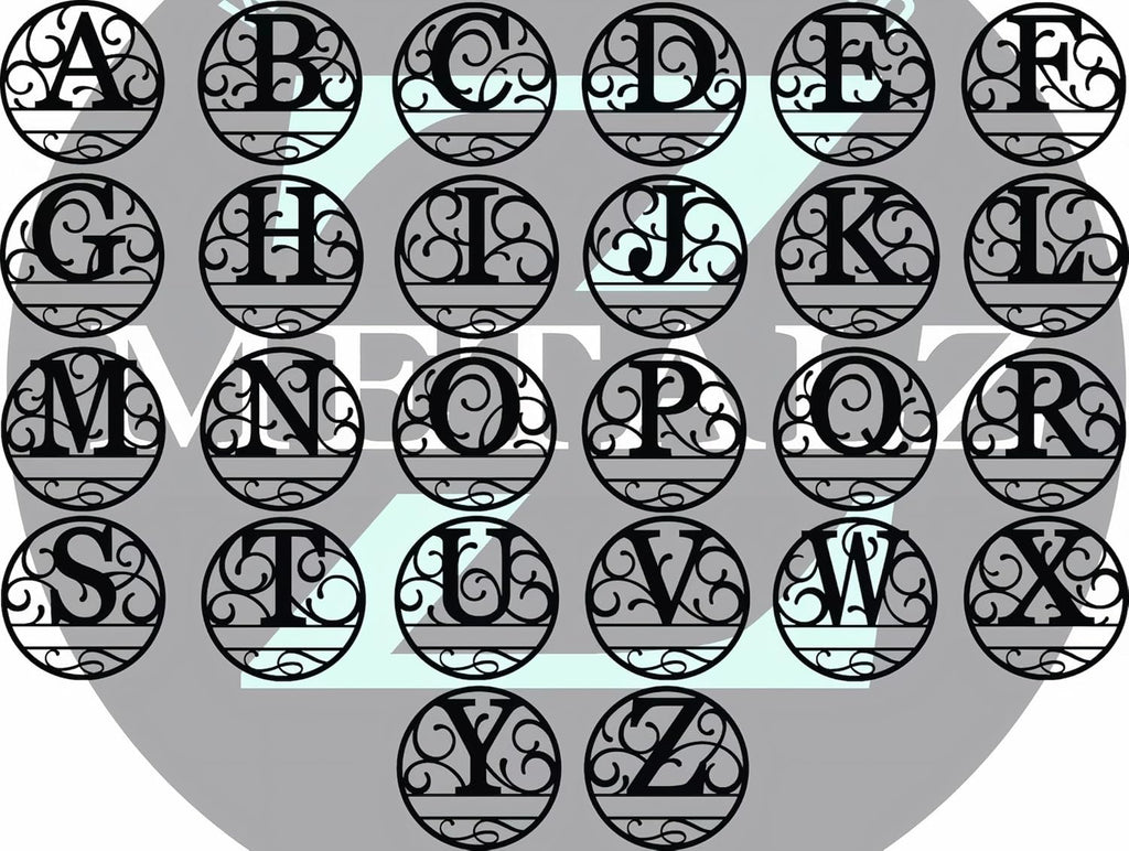 Personalized Metal Name Signs, Split Letter Monogram Wall Decor, Custom Last Name Sign, Family Name Sign for Outdoor, Personalized Wedding Gift, Garden Decor, Metal Wall Art, Housewarming Gift (MonogramDesign_11)