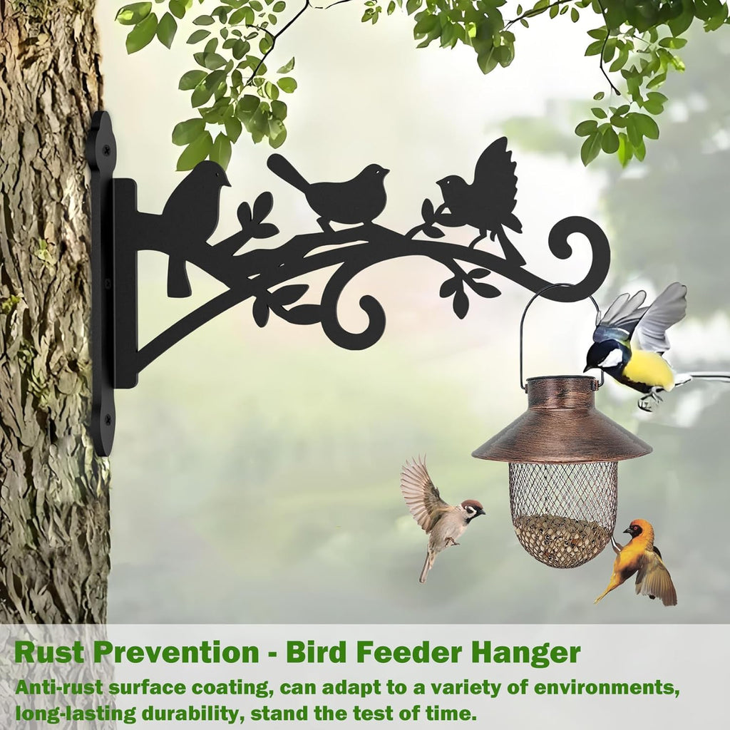 4 Pack Plant Hanger Hook,Outdoor & Indoor Hanging Basket Hooks,9in Metal Plant Wall Hanger,Plant Bracket Hook for Hanging Plants,Bird Feeder,Lantern