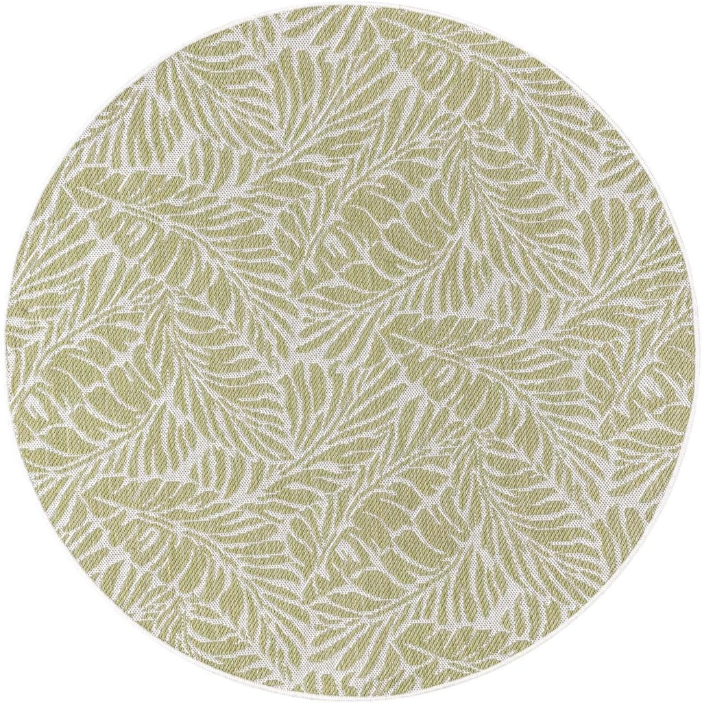 Keen Home Design Terrace Outdoor Round Rug - 8ft Round Washable Indoor/Outdoor Rug for Patio, Kitchen, Balcony, Beach, Garden, Deck and Porch, Size: 7'7" Round