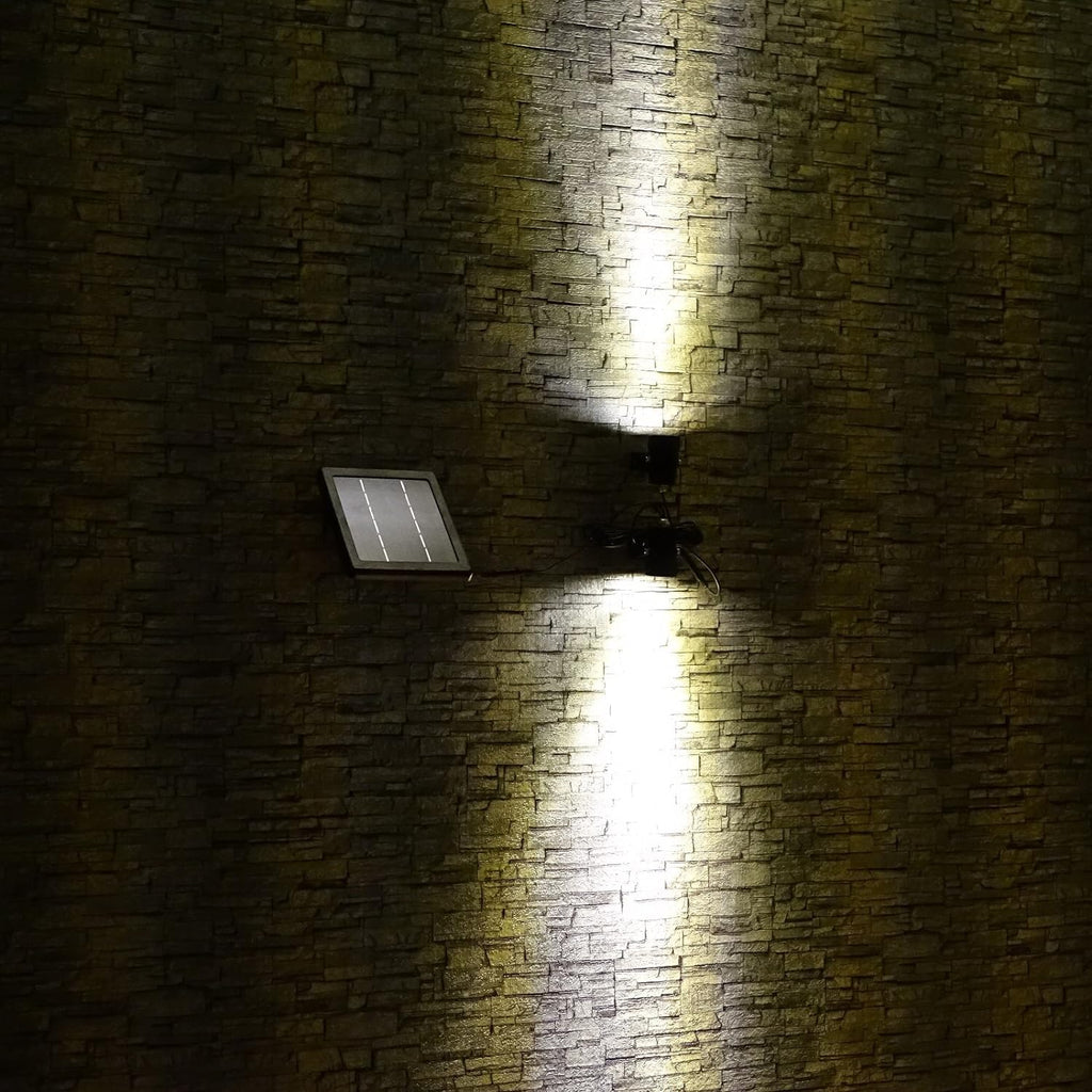 MINI 50X Twin Solar-Powered Cast Aluminium Warm White LED Spotlight 60-100 Lumen Per Light Fixture for Outdoor Garden Yard Landscape Downlight