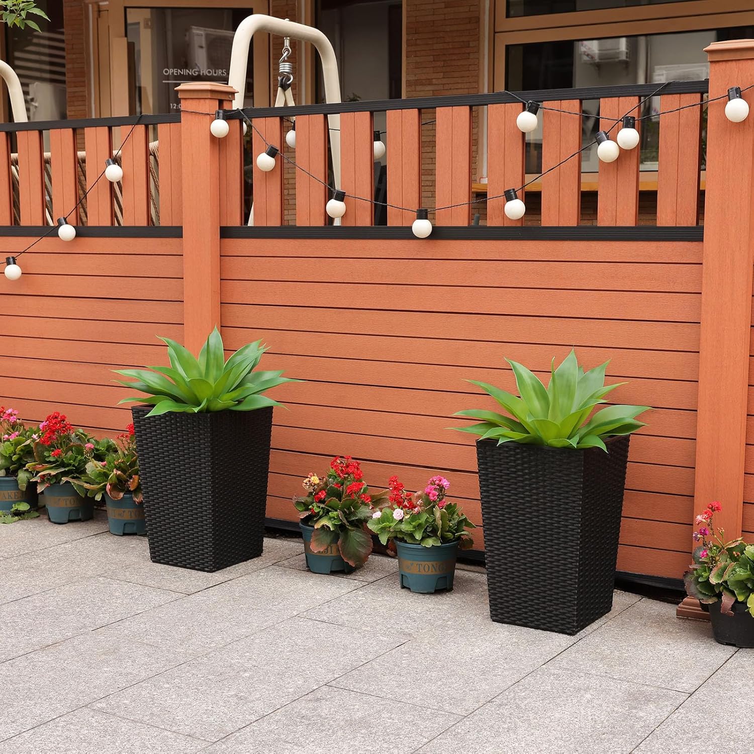 Artificial Plants Outdoor,UV-Resistant Fake Agave Succulent Plant 17 Inch Small Size Faux Succulents Stems for Indoor Realistic & Natural Home Decor Plants for Office Housewarming