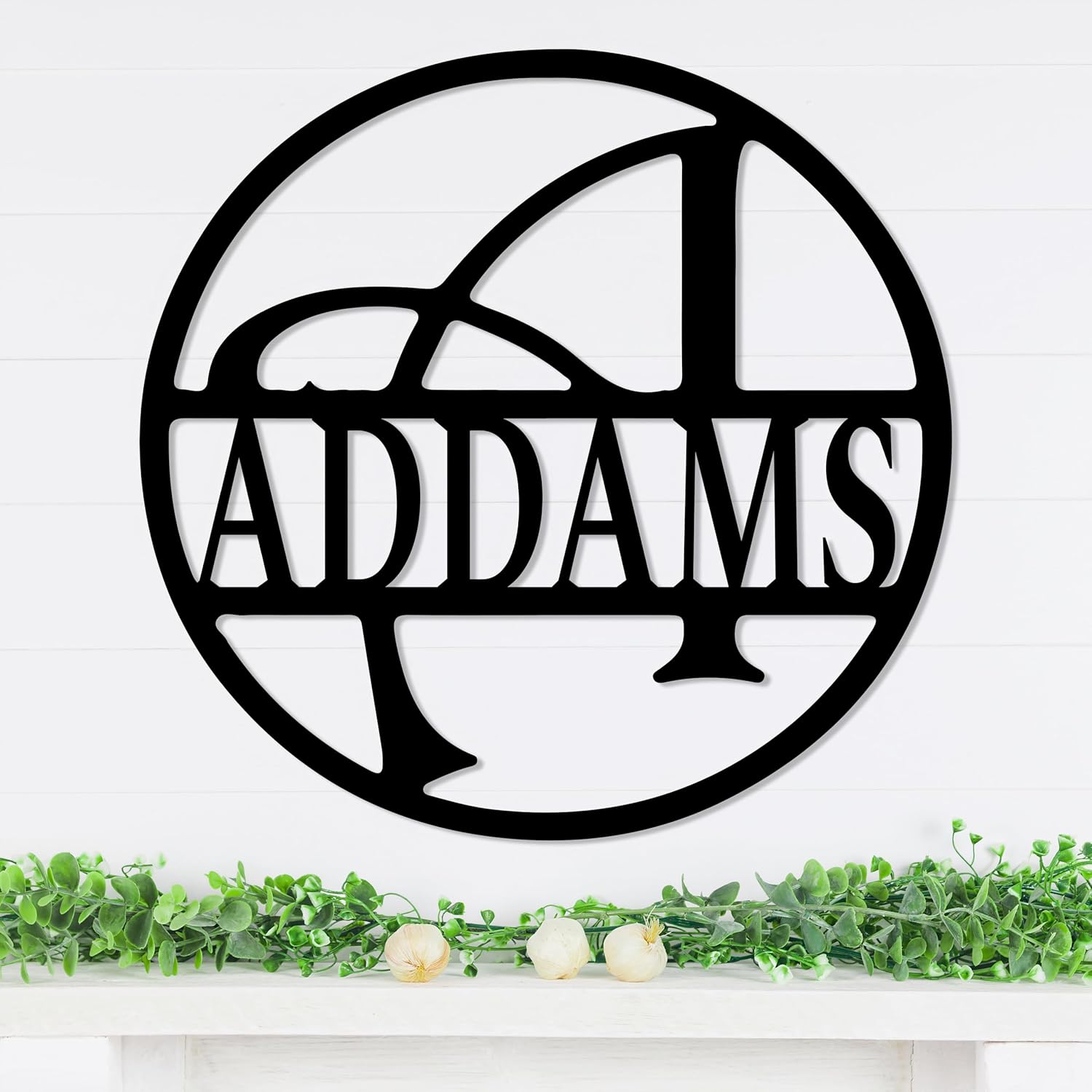 Personalized Metal Name Signs, Split Letter Monogram Wall Decor, Custom Last Name Sign, Family Name Sign for Outdoor, Personalized Wedding Gift, Garden Decor, Metal Wall Art, Housewarming Gift (MonogramDesign_3)