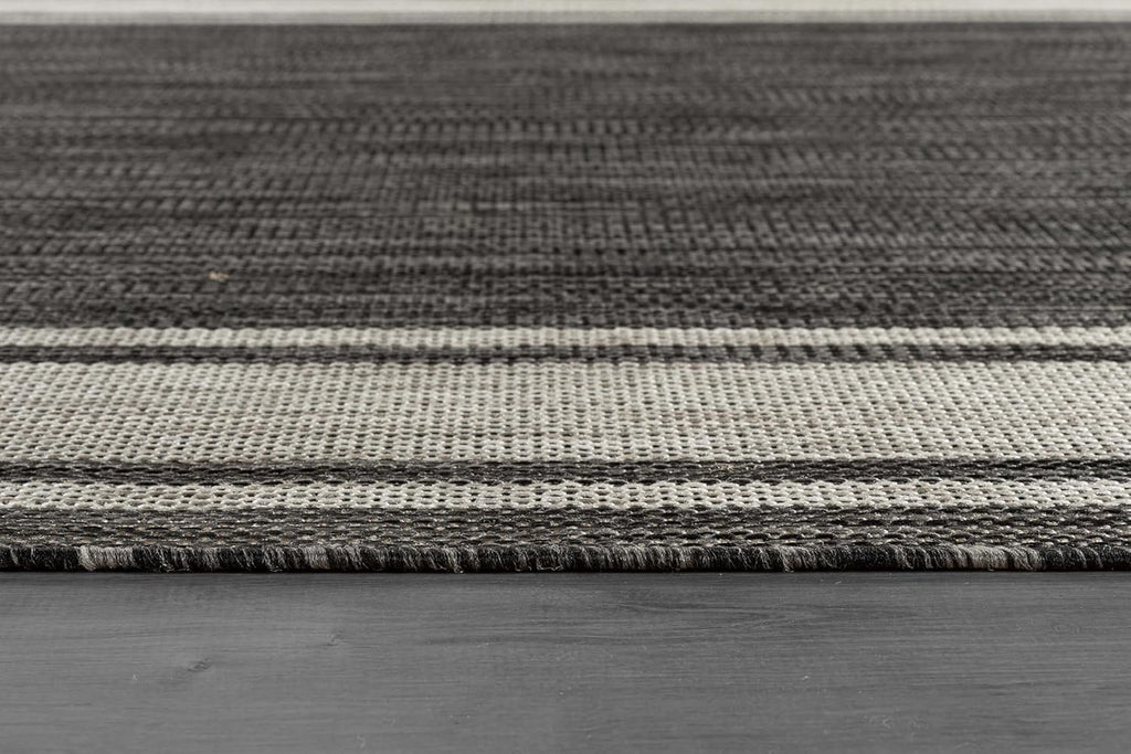 Beverly Rug Large Outdoor Rug 10x14 Modern Bordered Area Rugs for Indoor and Outdoor Patio Deck Porch Garden Waterproof Weather Sun Resistant Washable Outside Carpet (10 x 14 Dark Gray)