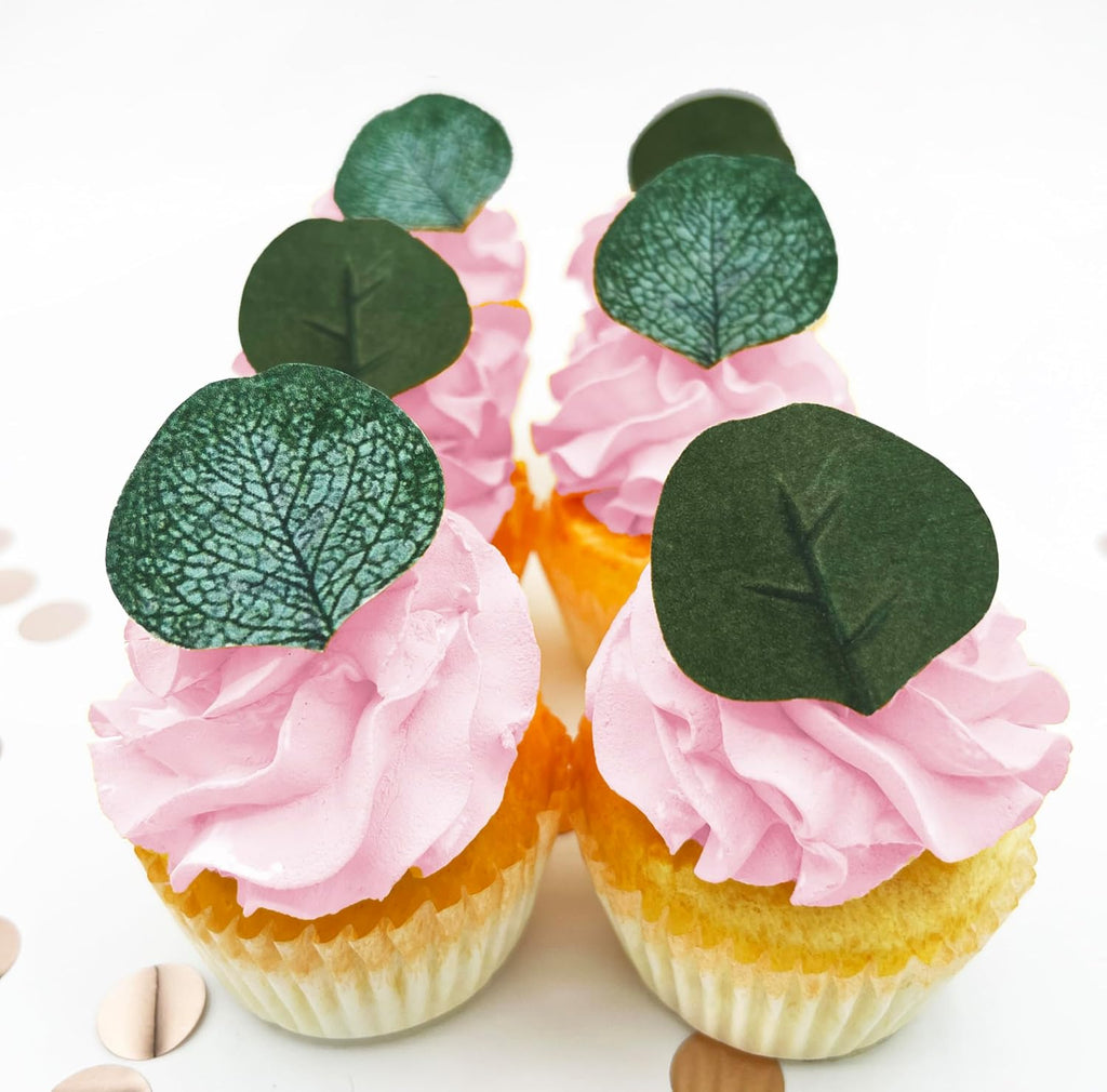 Sugar Robot - Edible Eucalyptus Leaves - Small Size - Edible leaves for cake decorating - Premium Crafted - Made in the USA Cake -Set of 24 (Eucalyptus Leaves)