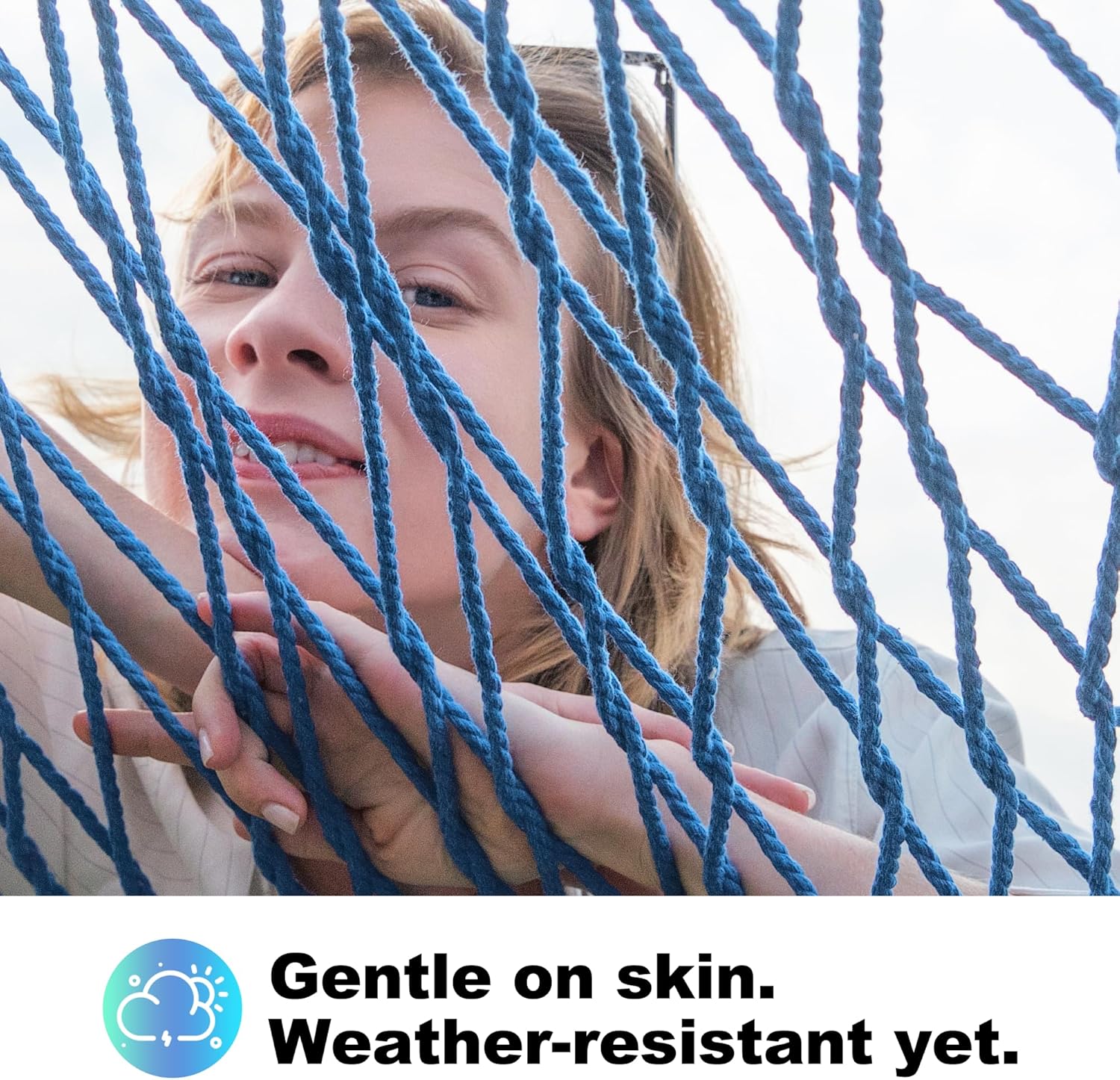 14ft Cotton Rope Hammocks for 2 Person (Aqua, Queen)