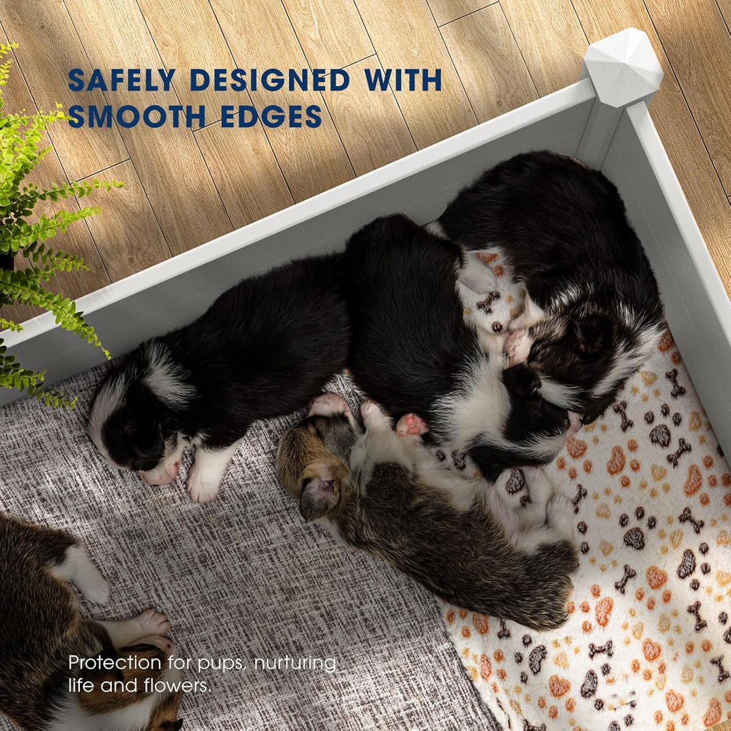 PASAMIC Durable Vinyl Raised Garden Bed, 6x3x1ft Raised Bed for Gardening, Planter Box with Open Bottom, Raised Garden Bed Outdoor, DIY Above Ground Garden Bed for Fruit, Vegetables, Herbs