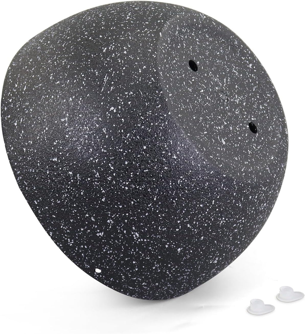 12 inch Large Hanging Planters for Indoor Outdoor Plants, 2 Pack Hanging Flower Pots with Drainage Holes and Chain for Garden Porch, Plastic Hanging Baskets for House Plants, Speckled Black