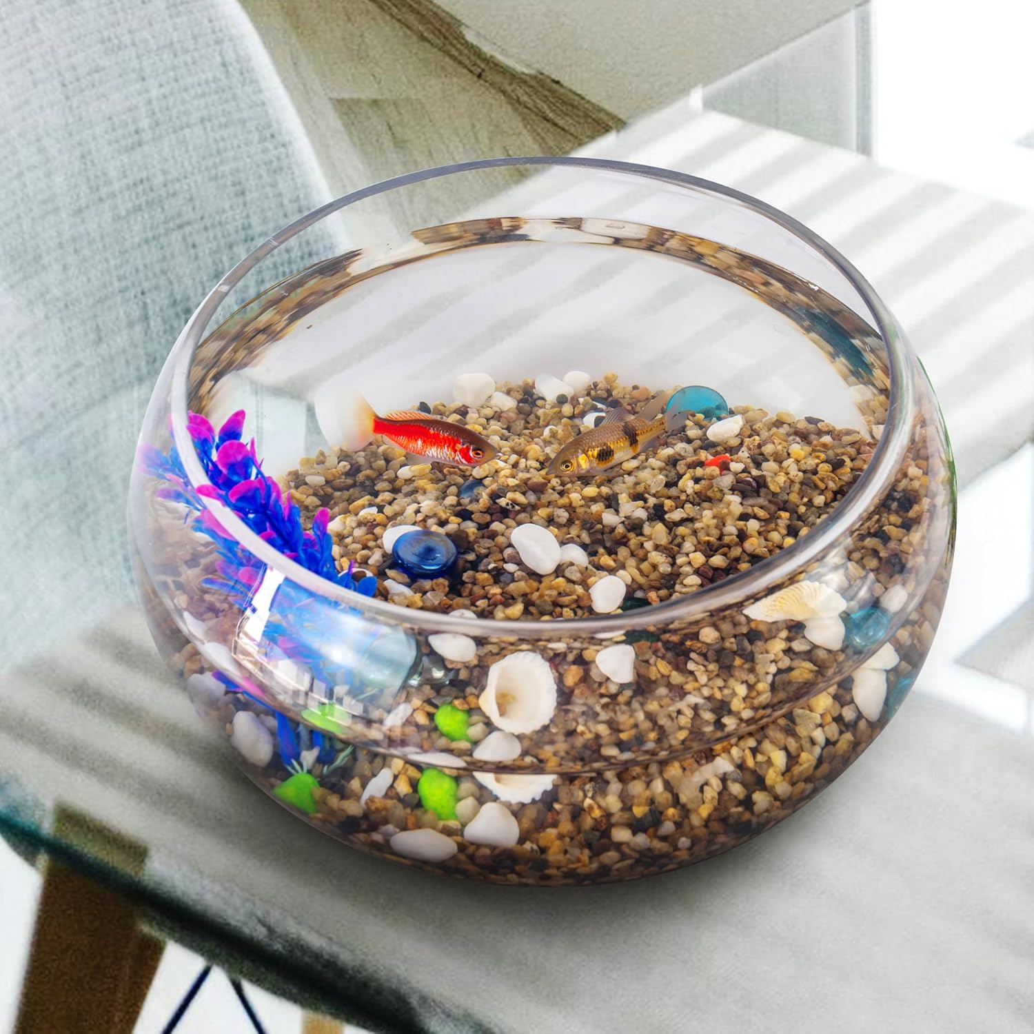 5 lbs Aquarium Gravel, 3-6mm Fish Tank Gravel, Succulent Cactus Pea Gravel for Indoor Plants, River Rocks for Gardening, Flower Pots, Vase Fillers, Garden Landscaping