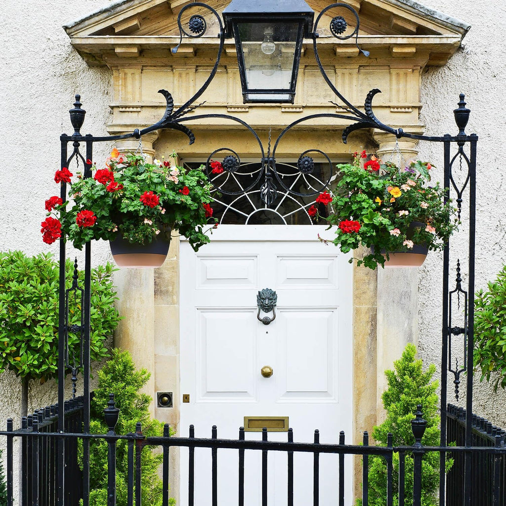 Set of 2-8 Inch Hanging Planters for Indoor Plants with Self-Watering Includes Hanging Pots for Plants, Outdoor Hanging Plant Pot with Drainage, and 2 Types of Baskets Hangers (Black)