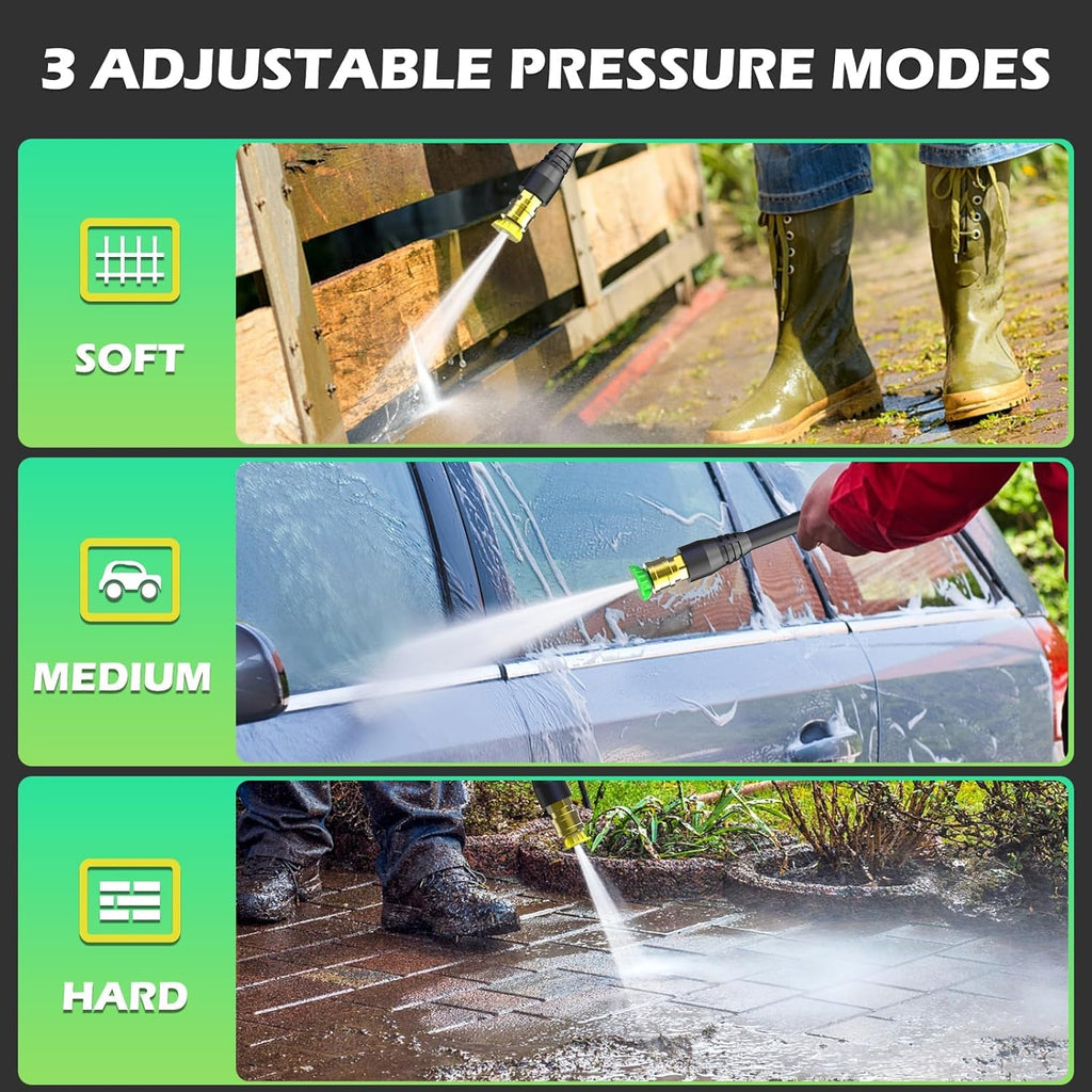 Pressure Washer, 5000PSI 3.2GPM Adjustable Touch Screen with 55FT Total Length 4 Nozzles for Driveways Cars
