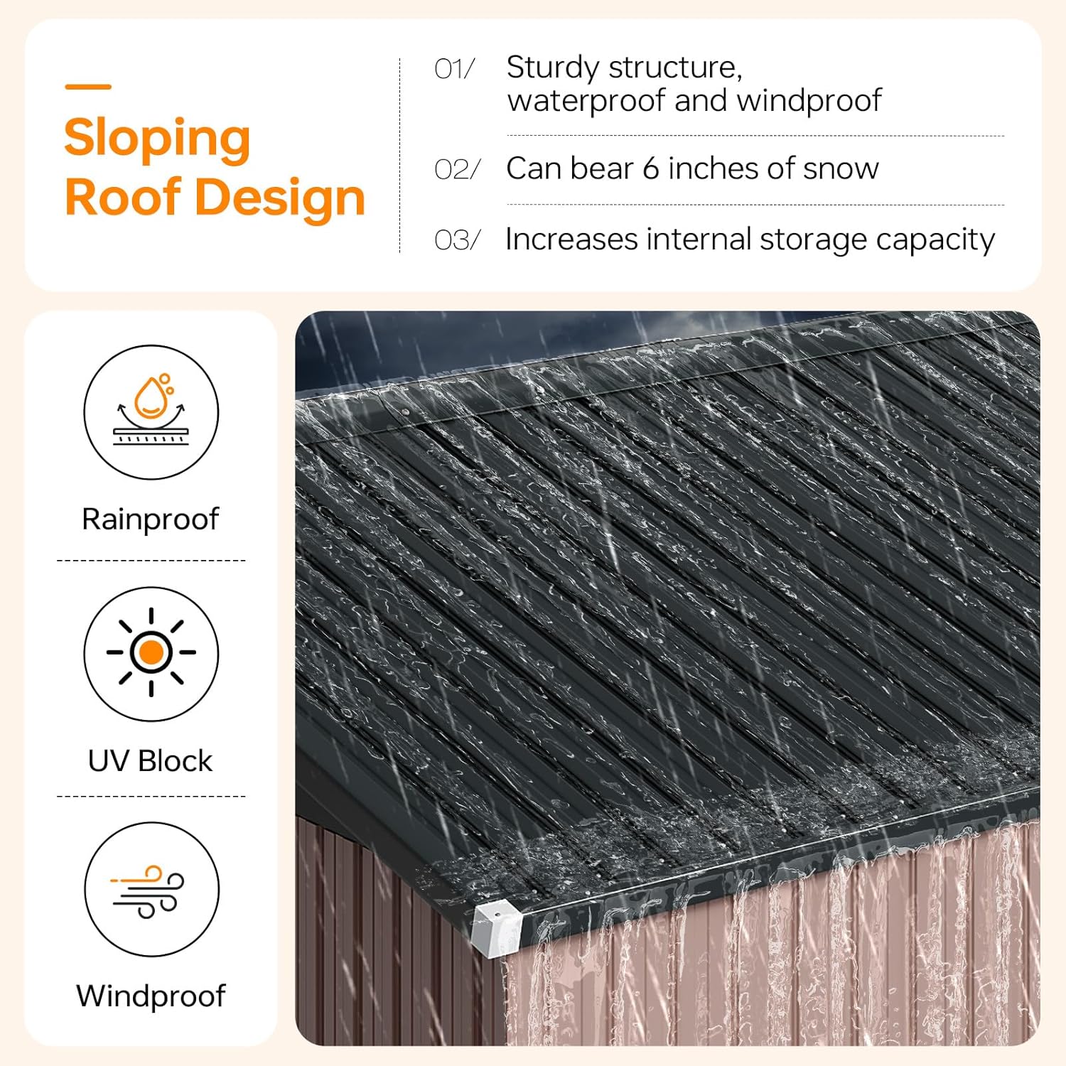 6x4 FT Lean to Shed, Outdoor Metal Storage Shed, Utility Steel Tool Shed with Lockable Door for Bike, Garden, Backyard, Patio, Lawn