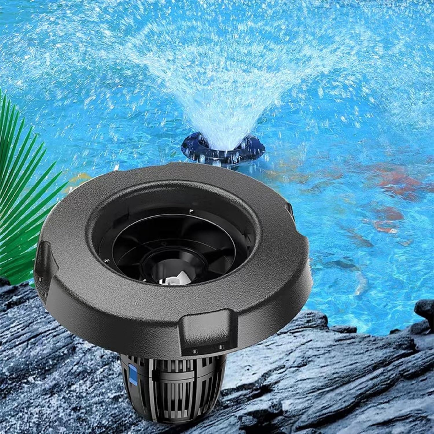 RGB LED Pond Fountain Aerator,with Color-Changing Light Show, 10000 GPH Floating Aerating Pump, 35ft Power Cord, Time Control, Perfect for Ponds & Lakes (NO-RGB)