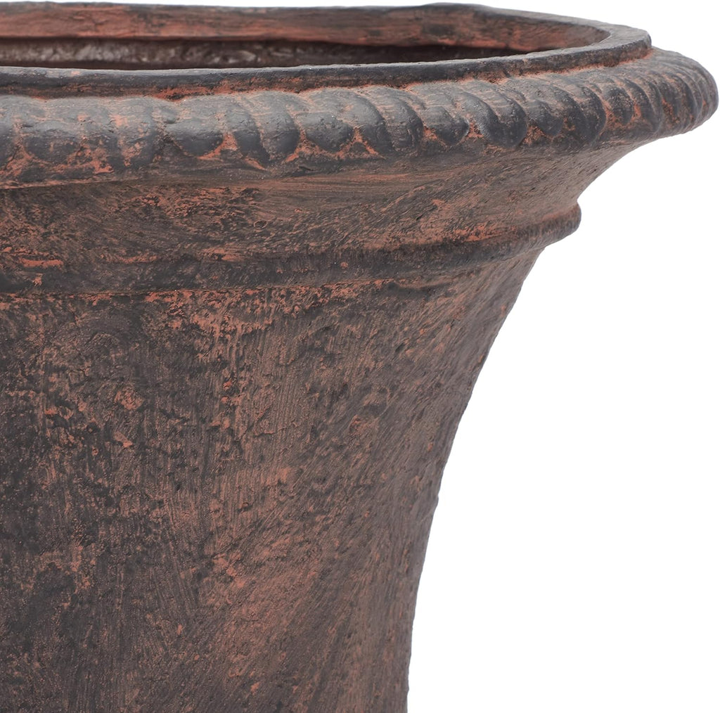 SAFAVIEH Outdoor Collection Paven Traditional Brown Planter (Fully Assembled)