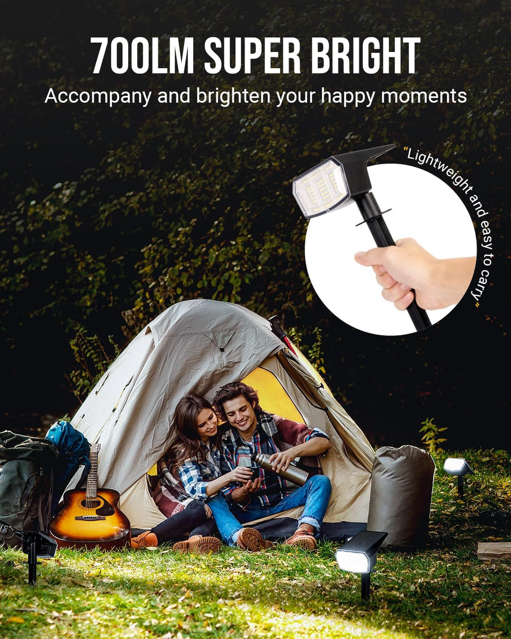 Solar Spot Lights Outdoor Waterproof Landscape Spotlights 63 LEDs 3 Lighting Modes IP65 Solar Spot Lights for Outside, House, Garge, Backyard, Garden-2 Pack Cool White