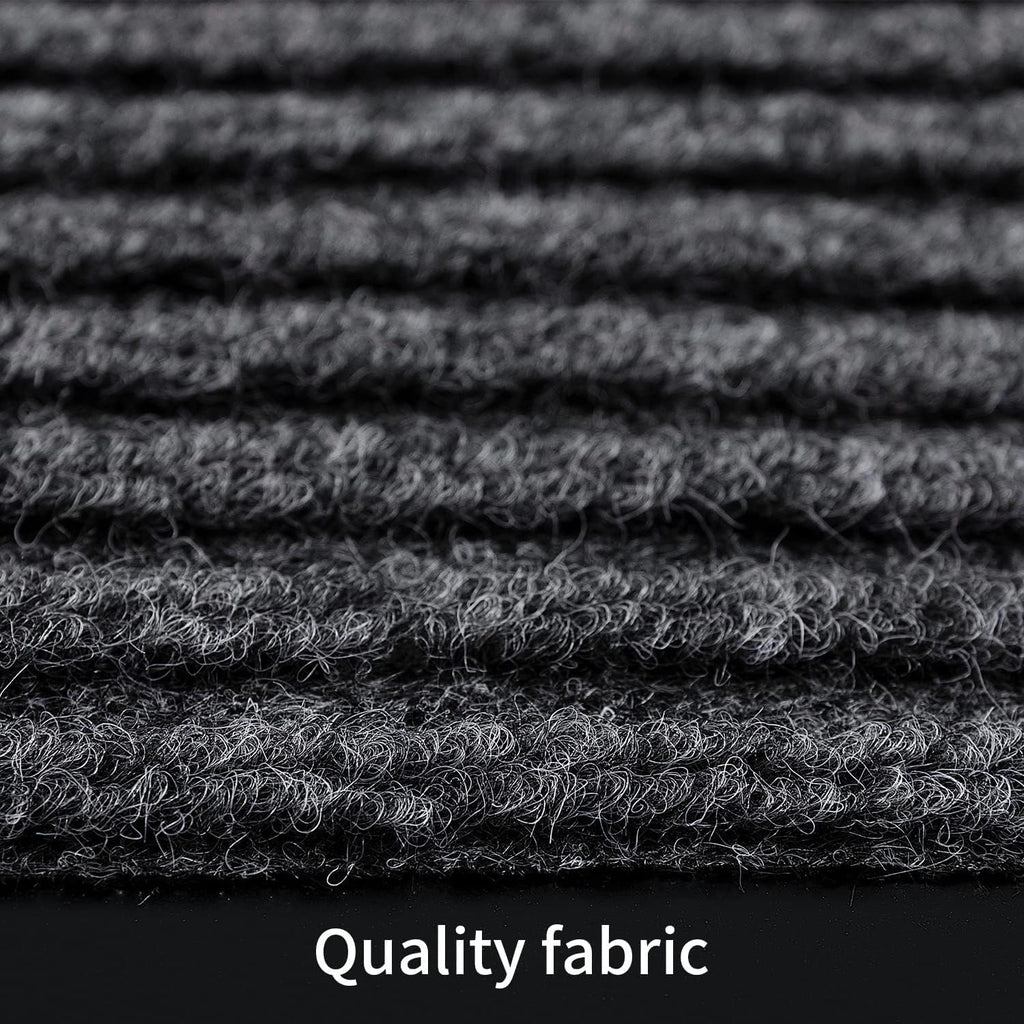 TANYOYO3' X 6' Commercial Grade Door Floor Mat Brush Step Entrance Mat Vinyl Backed Utility Doormat Heavy Duty Floor Rugs Commercial Outdoor Carpet Indoor Entrance Mat，Grey