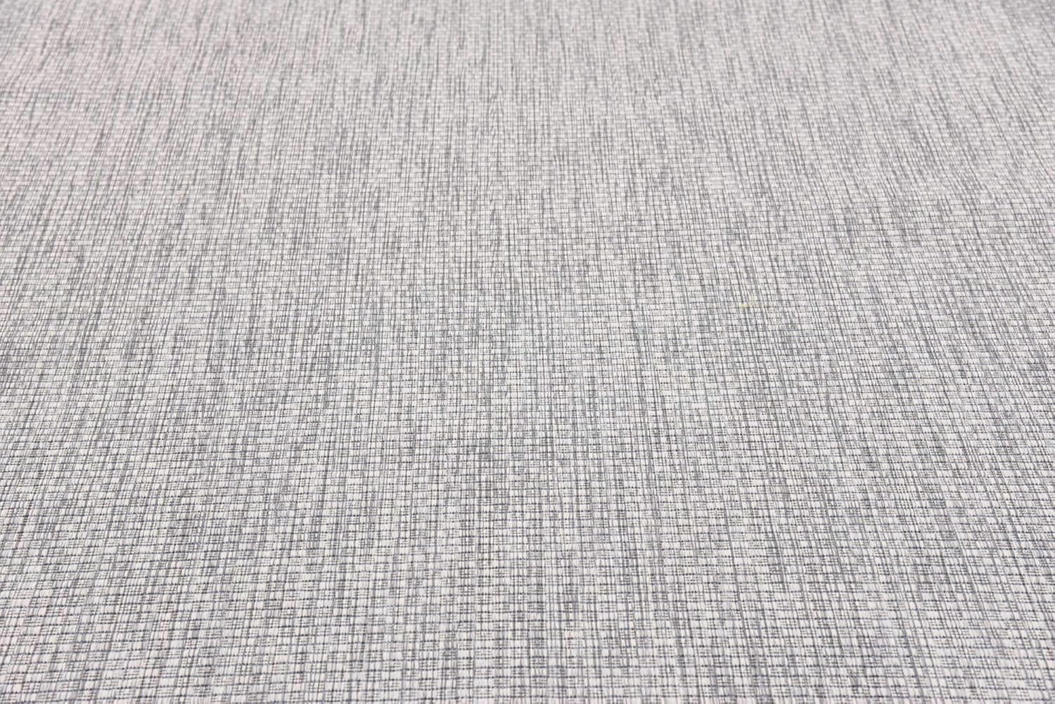 Unique Loom Outdoor Solid Collection Area Rug (8' x 11' 4" Rectangle Light Gray/Ivory)