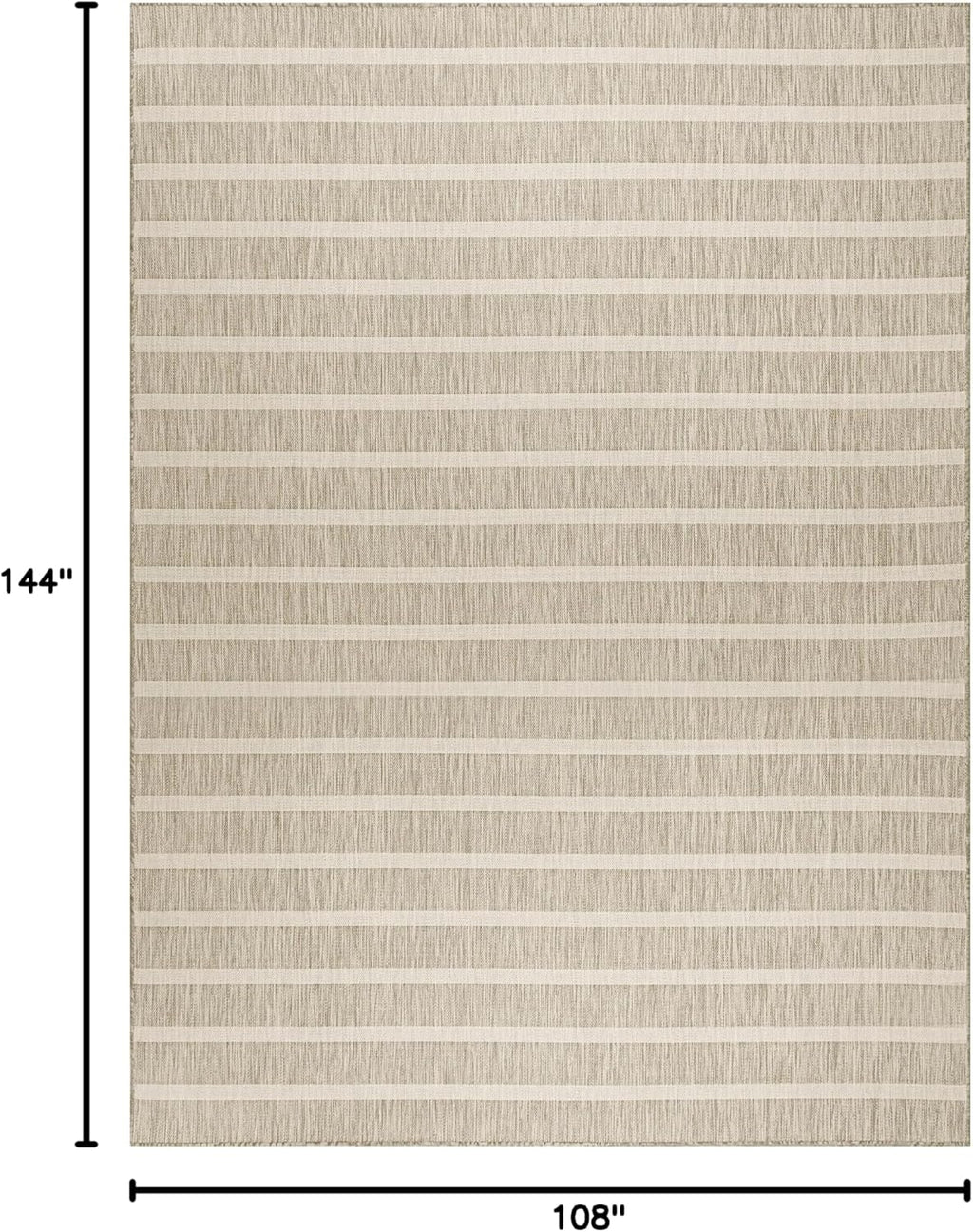 Nourison Home Positano Indoor/Outdoor Grey Ivory 9' x 12' Area Rug, Easy Cleaning, Non Shedding, Bed Room, Living Room, Dining Room, Backyard, Deck, Patio (9x12)