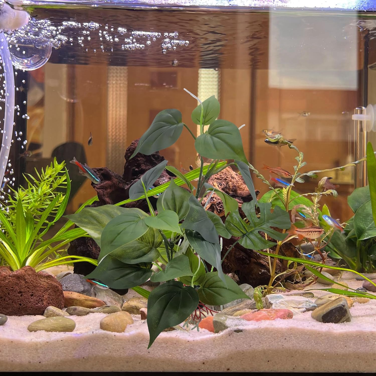 M2cbridge Artificial Fish Tank Plants Aquarium Plant Aquatic Water Grass Foreground Decor (1PC Green)