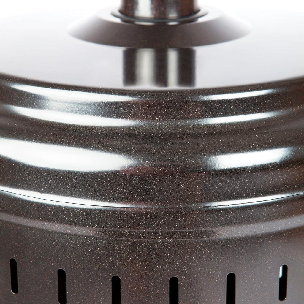 Amazon Basics 46,000 BTU Outdoor Propane Patio Heater with Wheels, Commercial & Residential, Havana Bronze, with Water Tank, 32.1 x 32.1 x 91.3 inches (LxWxH)