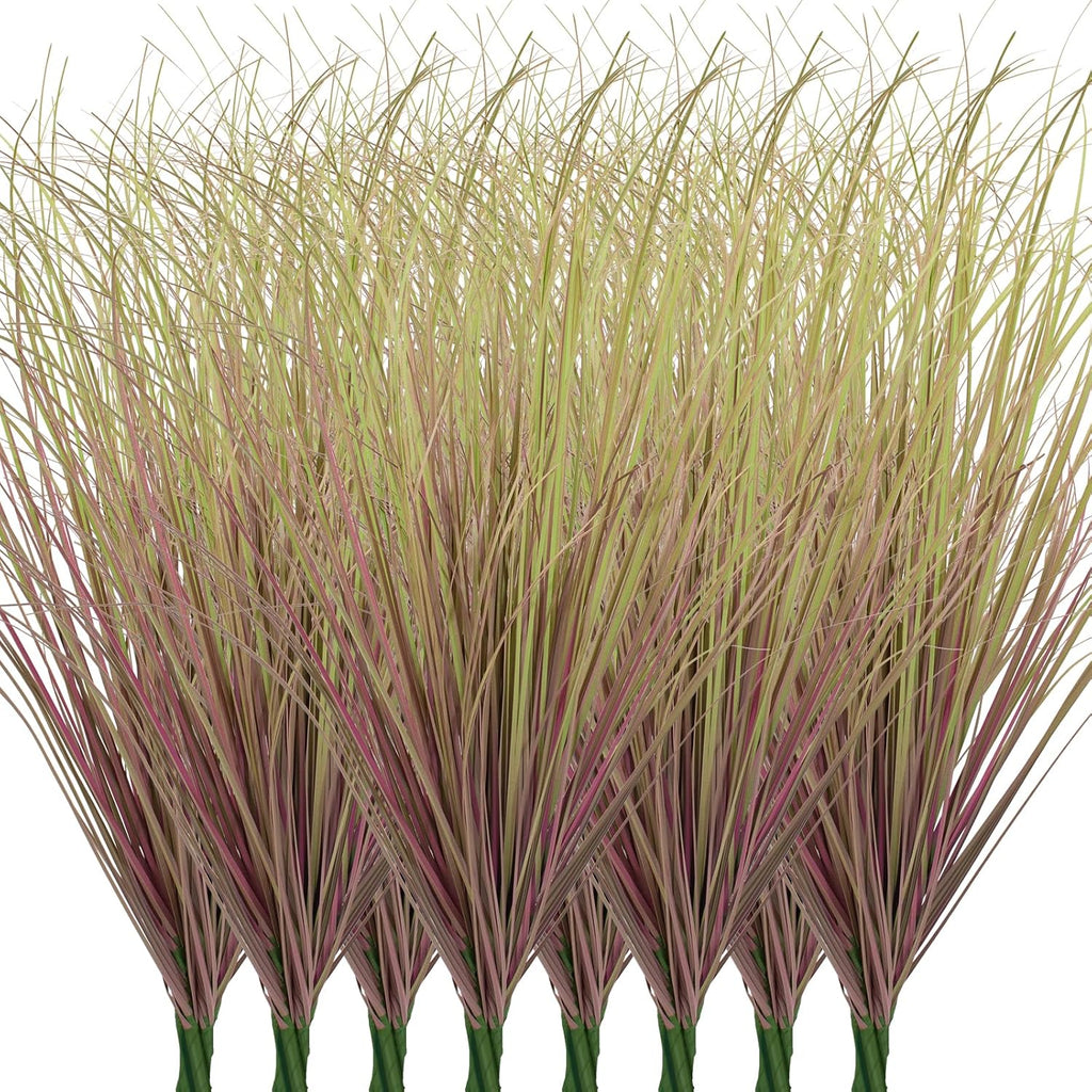 24Pcs Artificial Grass Plants, Faux Shrubs Wheat Grass, Artificial Tall Grass Fake Plants for Outdoor Decor,Artificial Greenery Stems Weed for Room Indoor Home Decor（Light Purple）