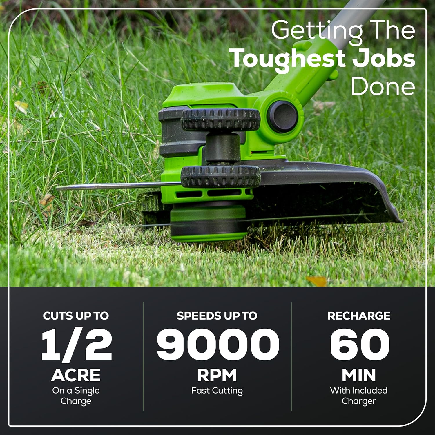 Greenworks 40V 13-Inch Cordless String Trimmer / Edger (Gen 2), Battery and Charger Not Included