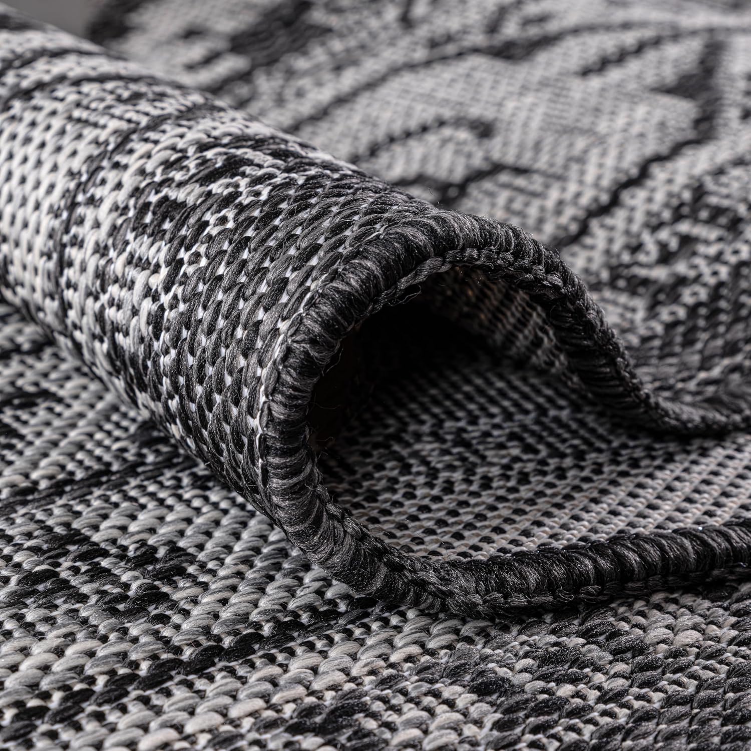 Keen Home Design Terrace Outdoor Round Rug - 8ft Round Washable Indoor/Outdoor Rug for Patio, Kitchen, Balcony, Beach, Garden, Deck and Porch, Size: 7'7" Round