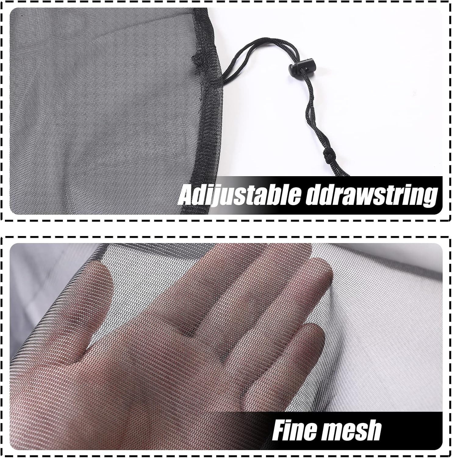 37.5 Inch Mesh Cover for Rain Barrel,Rain Bucket Leaf Filter Screen Cover