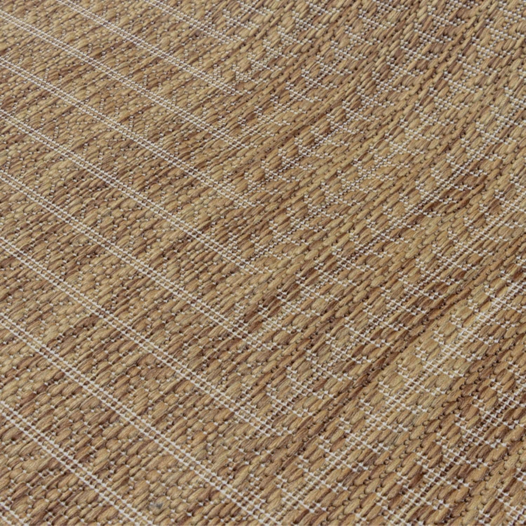 Adiva Rugs Outdoor Indoor Area Rug, Weather Resistant, Easy to Clean, Stain Resistant Floor Mat for Dining Room, Backyard, Deck, Patio (Wooden, 9' x 12')