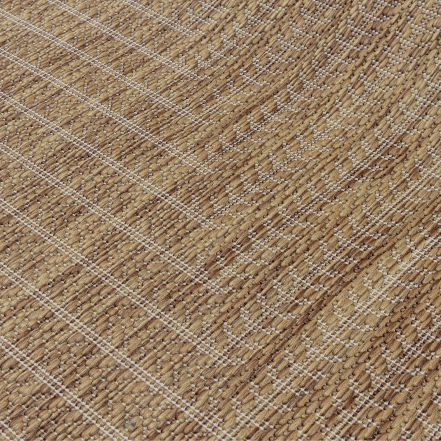 Adiva Rugs Outdoor Indoor Area Rug, Weather Resistant, Easy to Clean, Stain Resistant Floor Mat for Dining Room, Backyard, Deck, Patio (Wooden, 5' x 7')