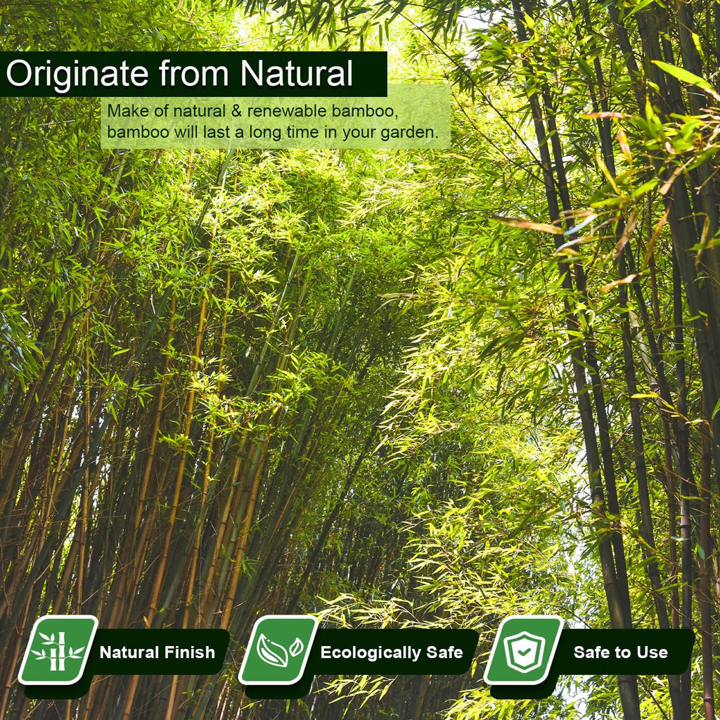 15pcs 3/4" D Thicker Heavy Duty Bamboo Stakes, 7FT Plant Stakes, Natural Garden Stakes for Tomato, Bean, Flowers,Trees Potted and Climbing Plant Support